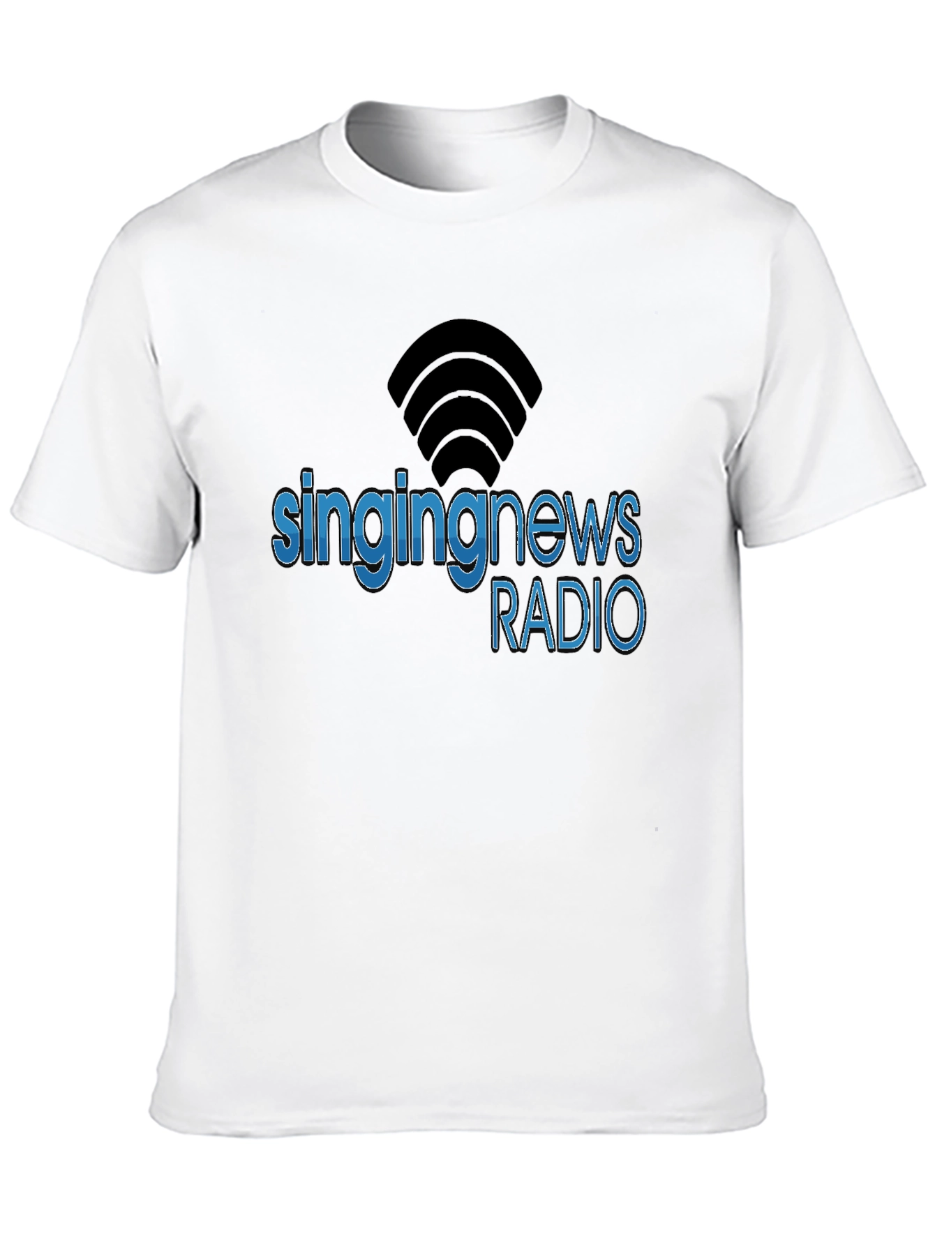 Black Singing News Radio Black T-Shirt view 10