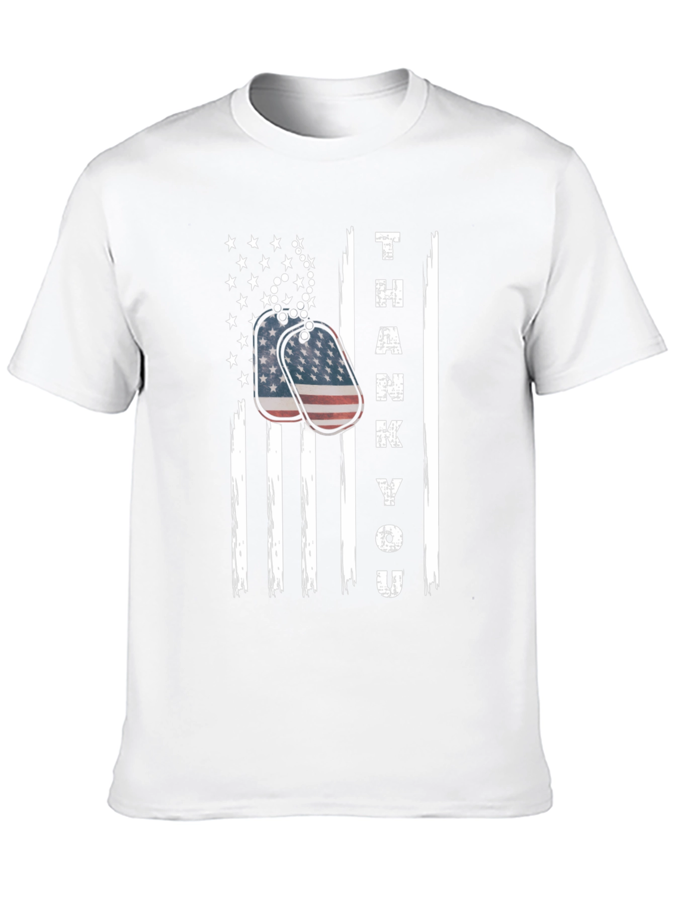 Black Thank You Patriotic T-Shirt view 10