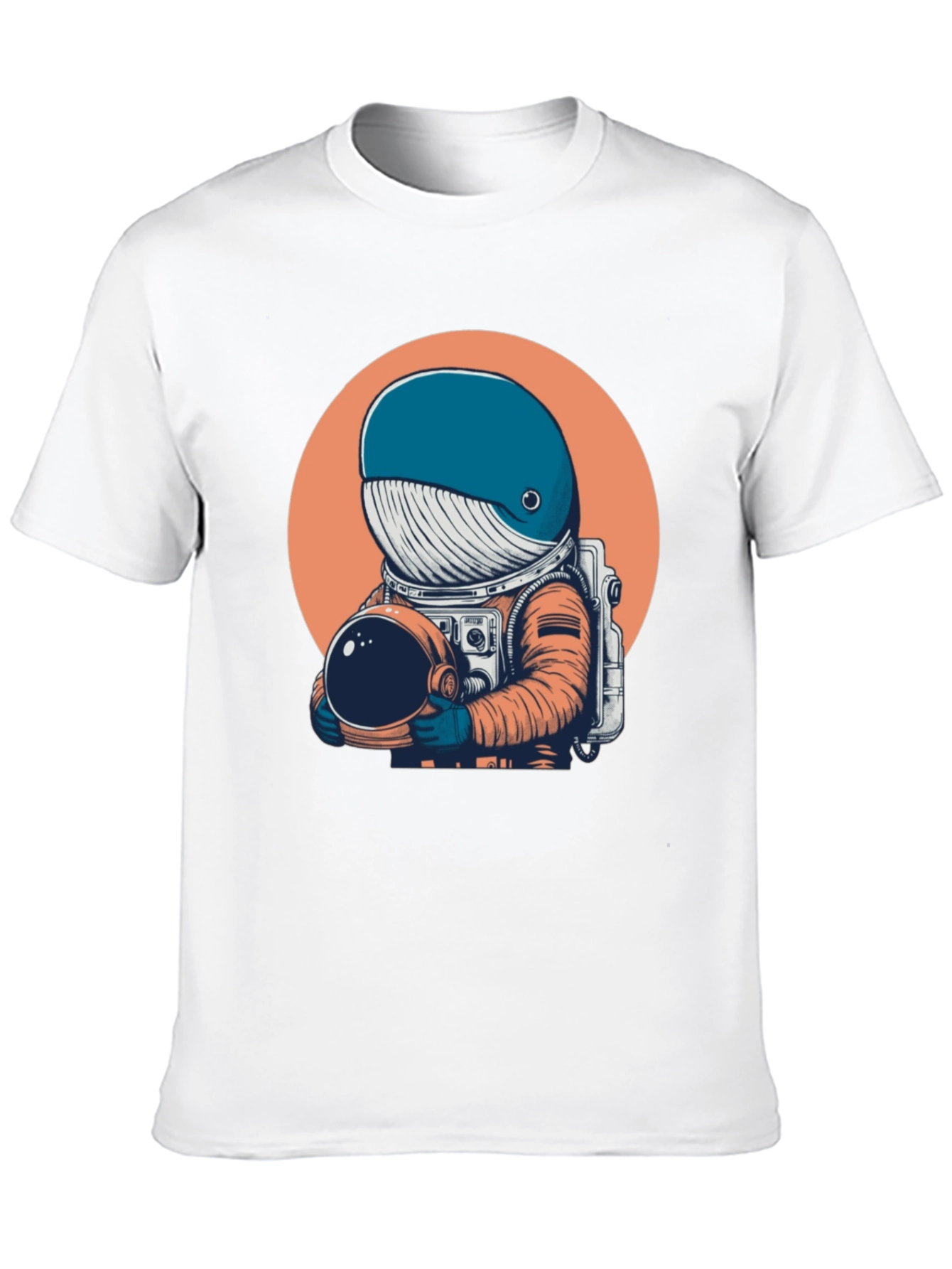 Black Astronaut Whale Graphic Tee - Unique Space Design T-Shirt view 10