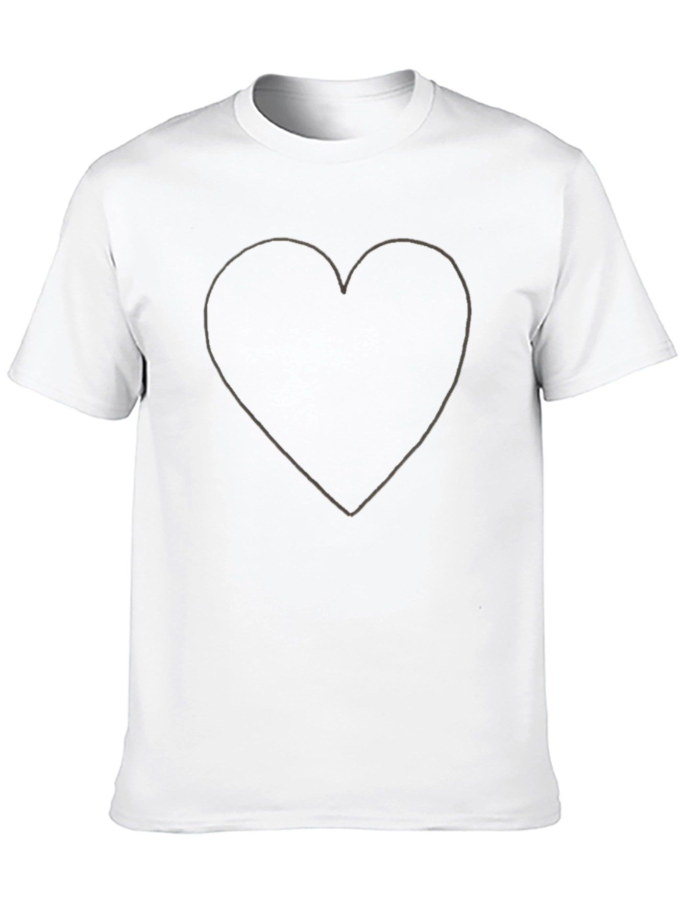 Black Heart Outline Graphic Tee - Black view 10
