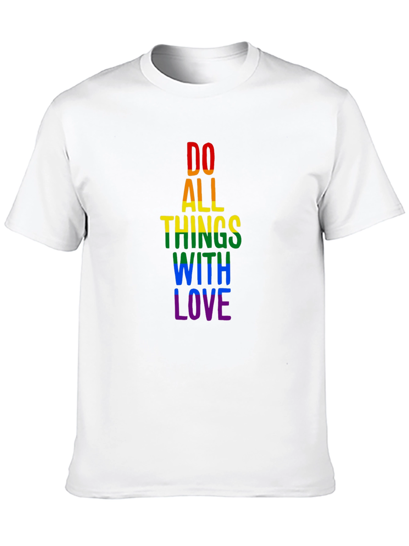 Black Rainbow Pride T-Shirt: Do All Things With Love view 10