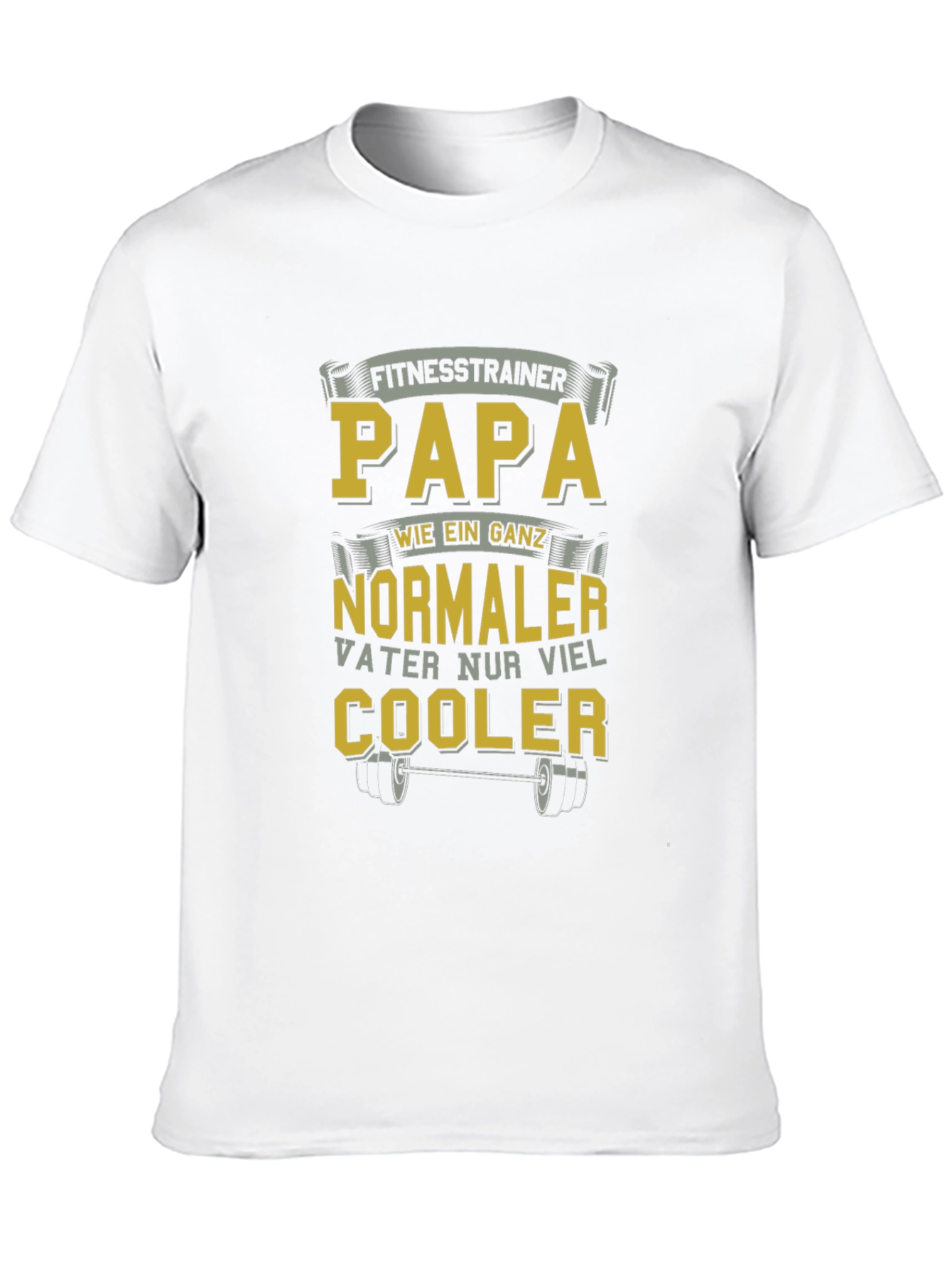 Black Fitness Trainer Papa T-Shirt - Cool Dad Tee view 10
