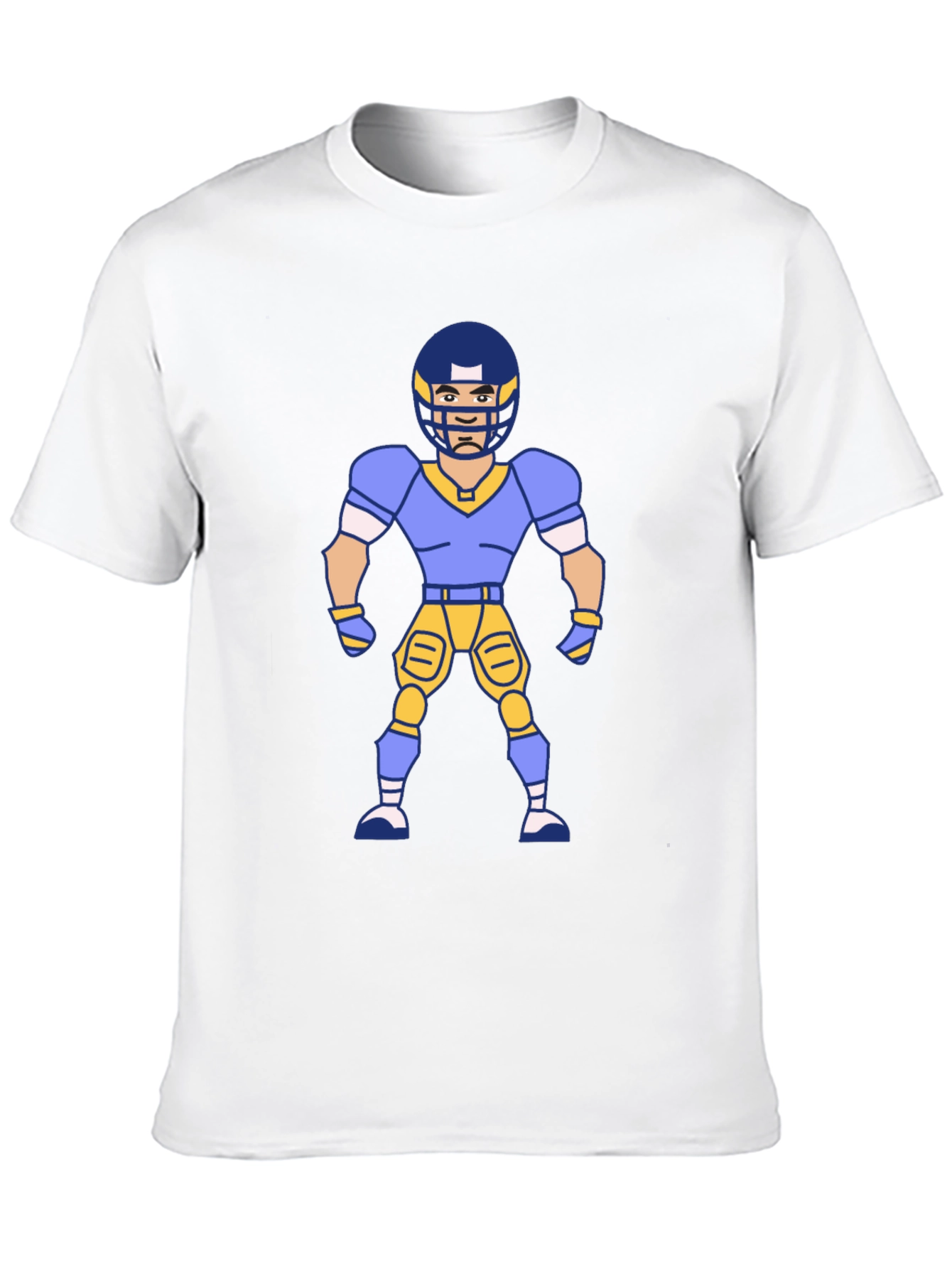 Black Cartoon Football Player Graphic T-Shirt view 10
