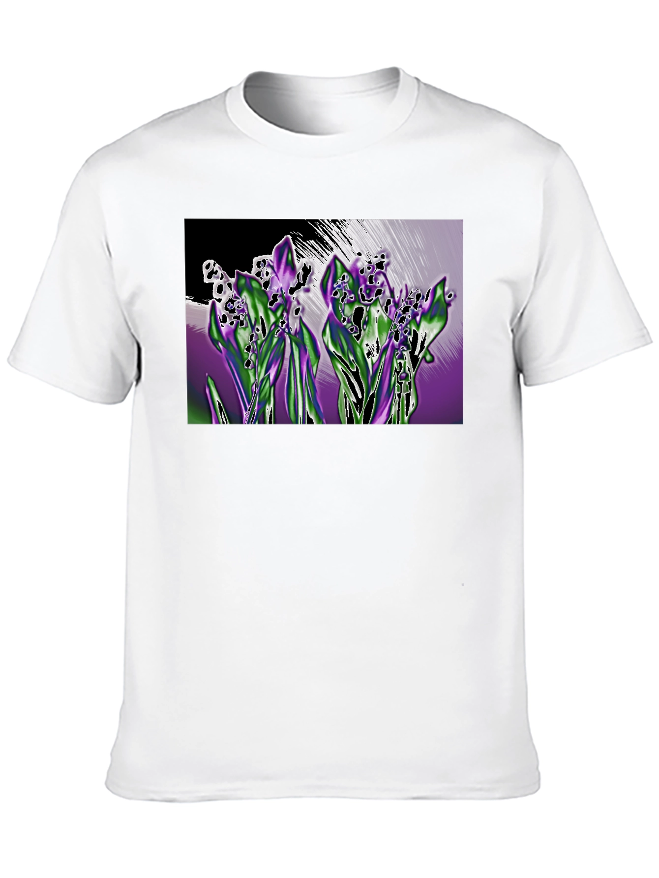 Black Lily of the Valley Graphic T-Shirt - Black view 10