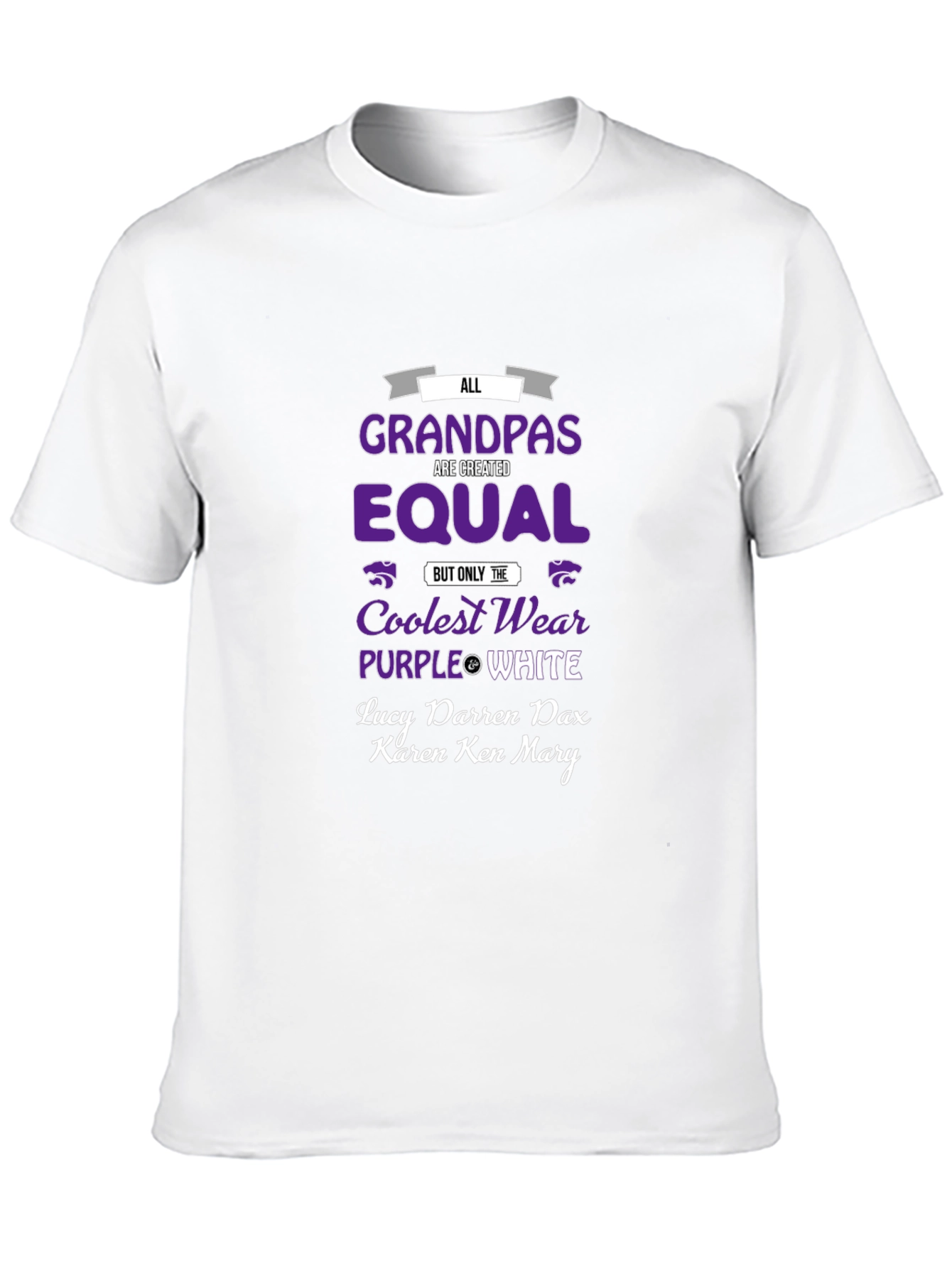 Coolest Grandpas Wear Purple & White T-Shirt - 10