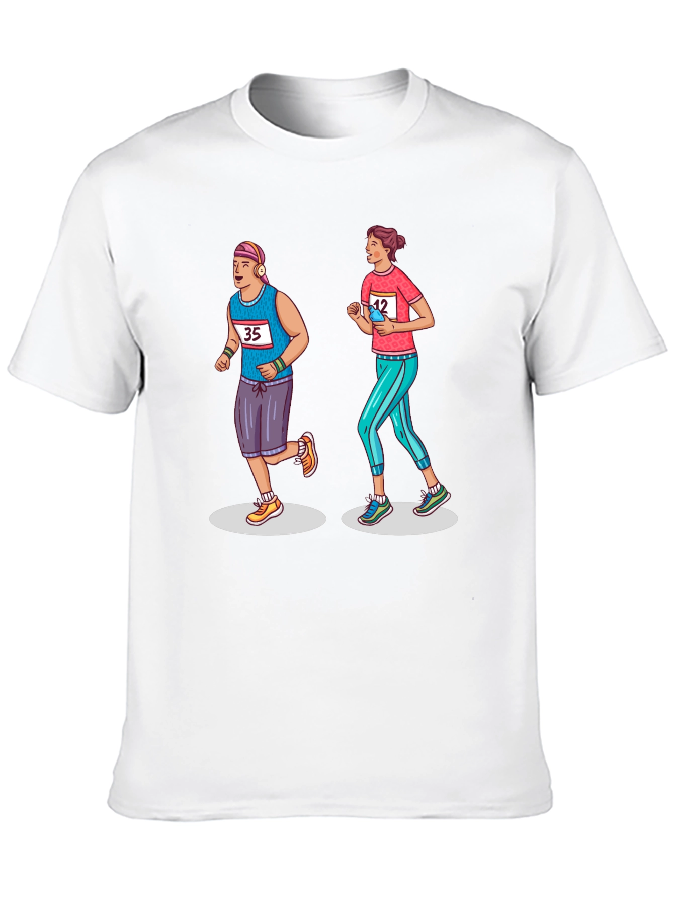 Black Runner Graphic Tee - Black Cotton T-Shirt view 10