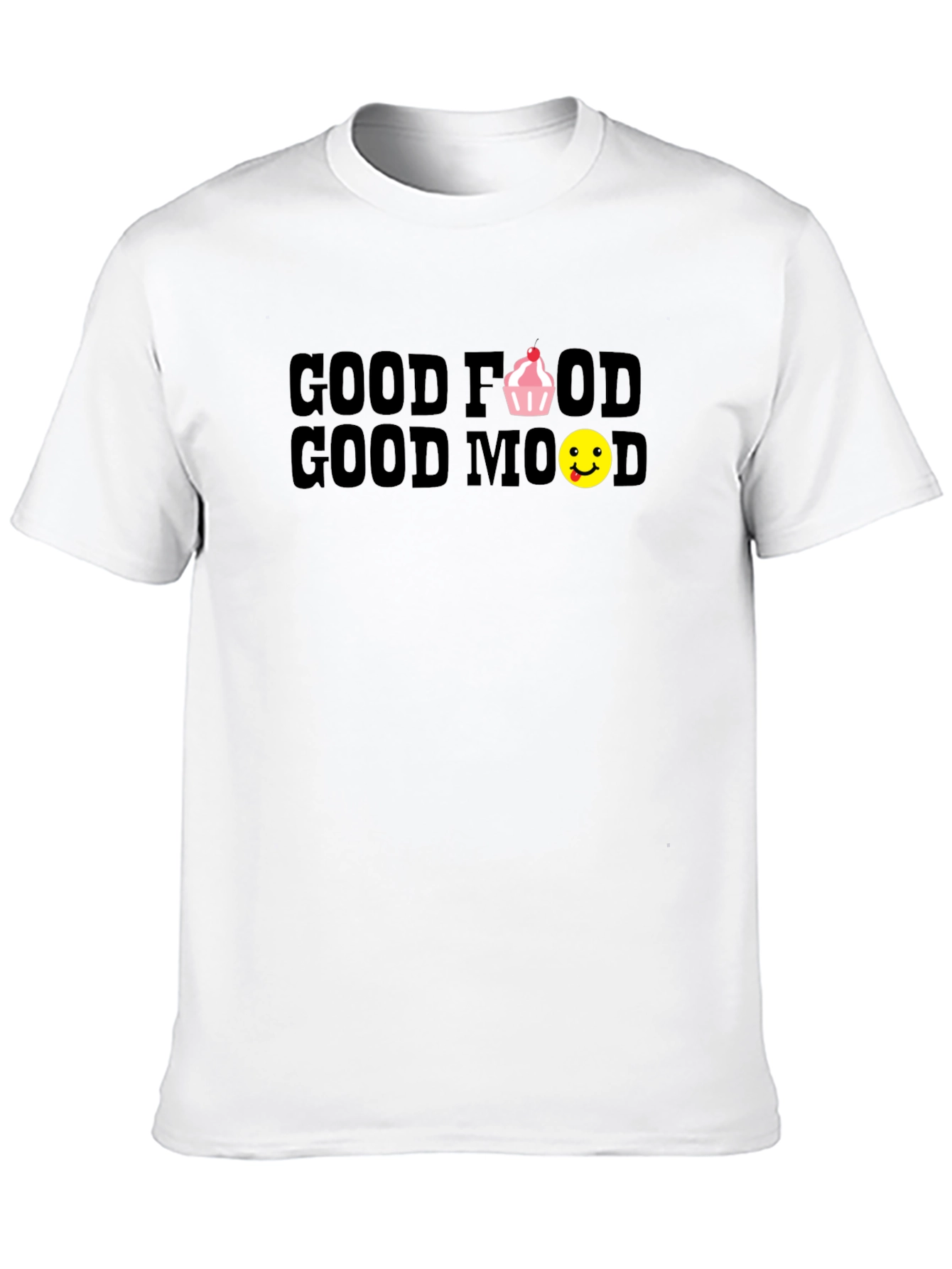 Black Good Food Good Mood Black T-Shirt view 10