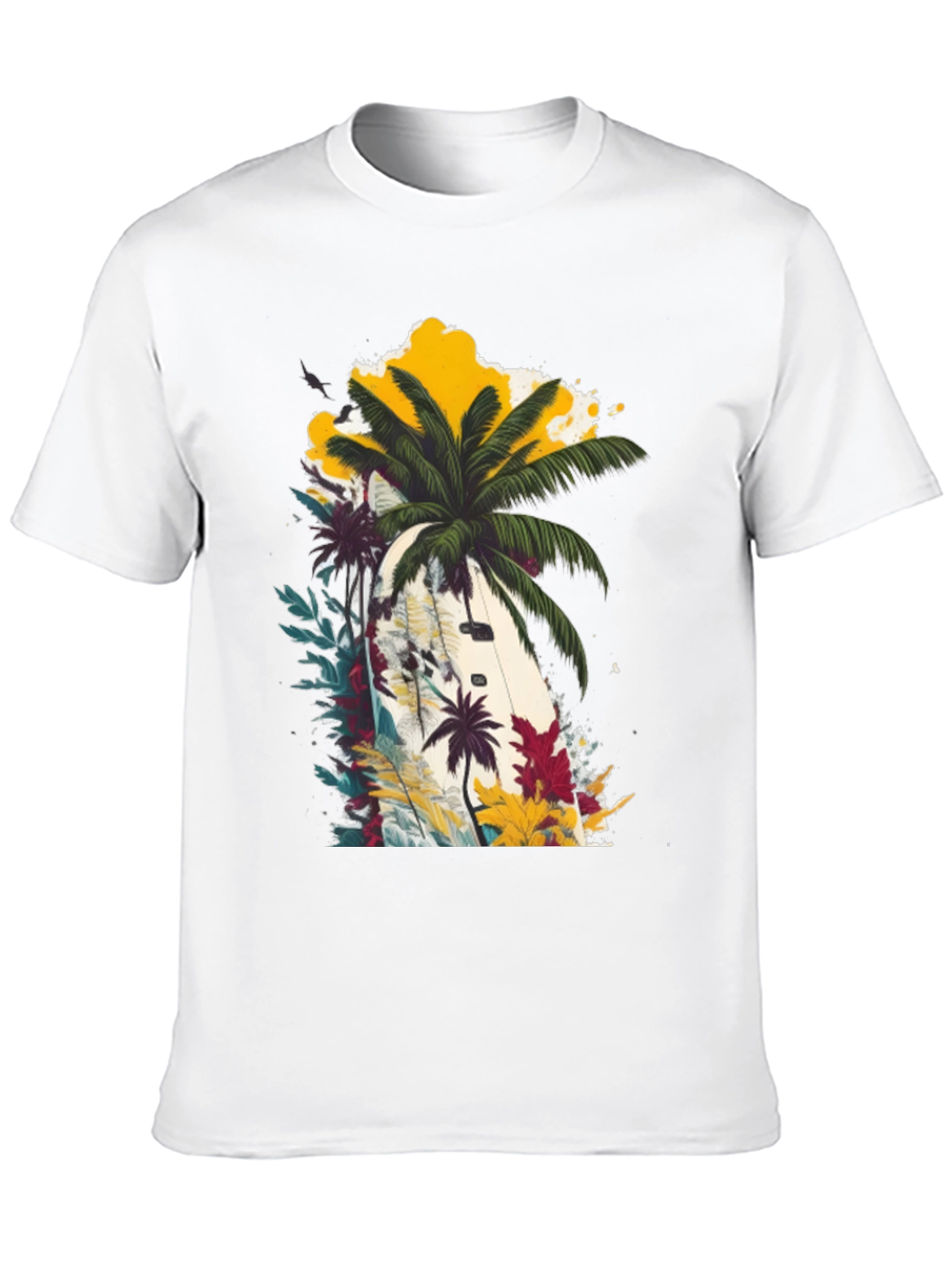 Black Tropical Palm Tree Graphic Tee - Beach Ready view 10