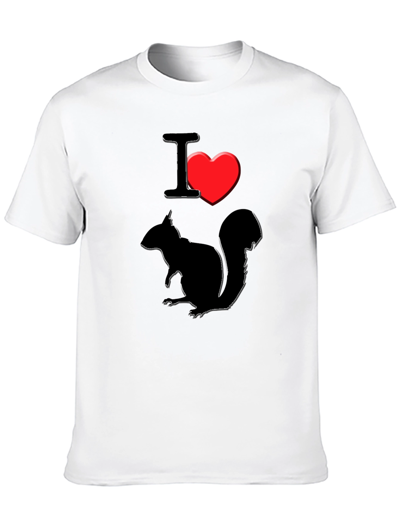 Black I Love Squirrels Graphic T-Shirt - Black view 10