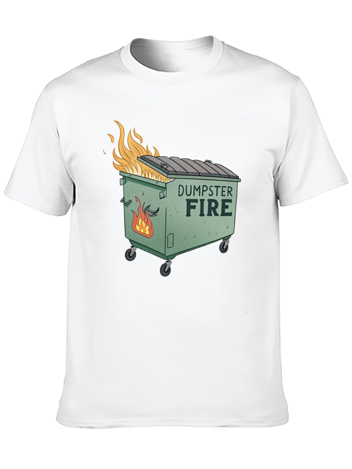 Black Dumpster Fire Graphic T-Shirt - Humorous Tee view 10