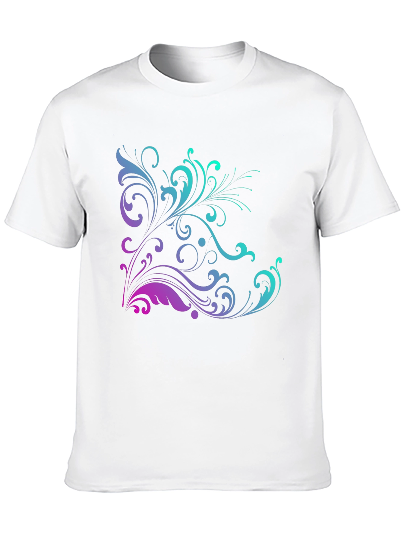 Black Floral Swirl Graphic Tee - Trendy Black T-Shirt view 10