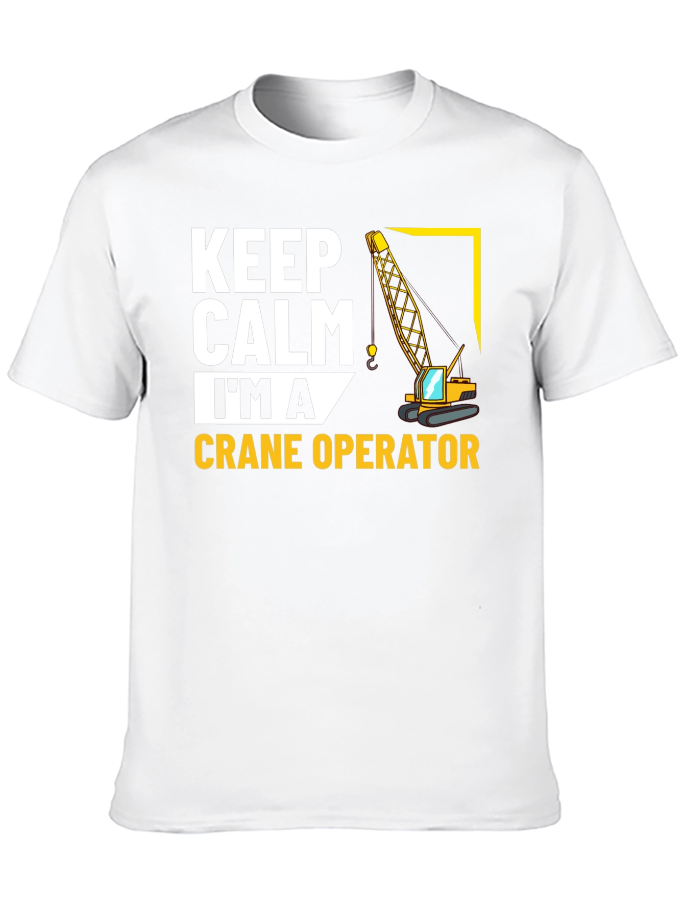 Black Keep Calm Crane Operator T-Shirt view 10