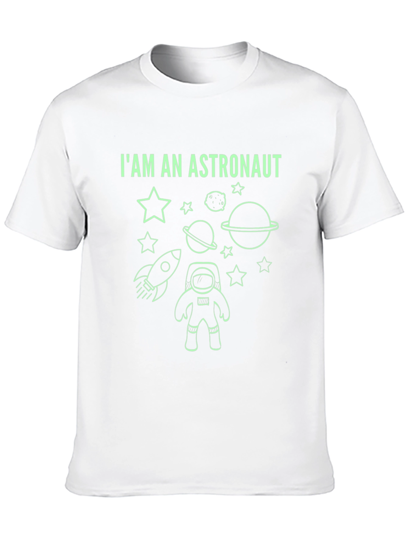 Black I'm an Astronaut Graphic Tee - Space Theme T-Shirt view 10