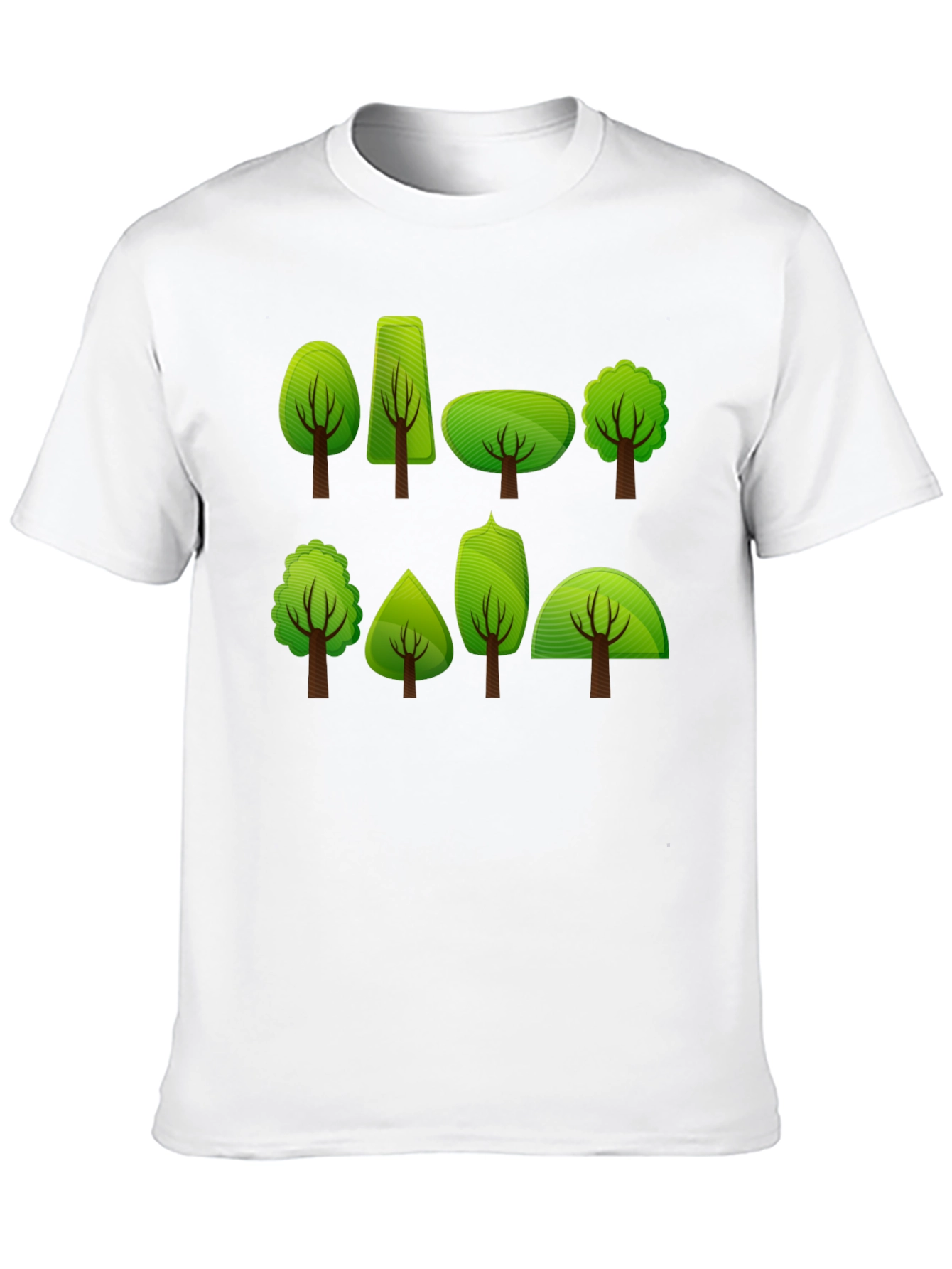 Black Nature Trees Graphic Tee - Black Cotton T-Shirt view 10