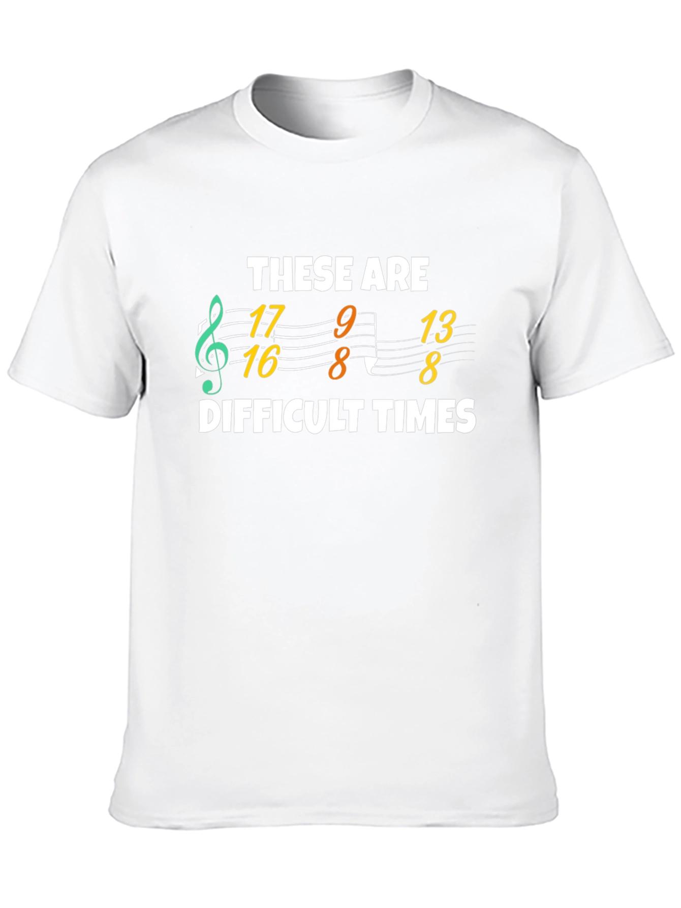 Black These Are Difficult Times Music Numbers T-Shirt view 10