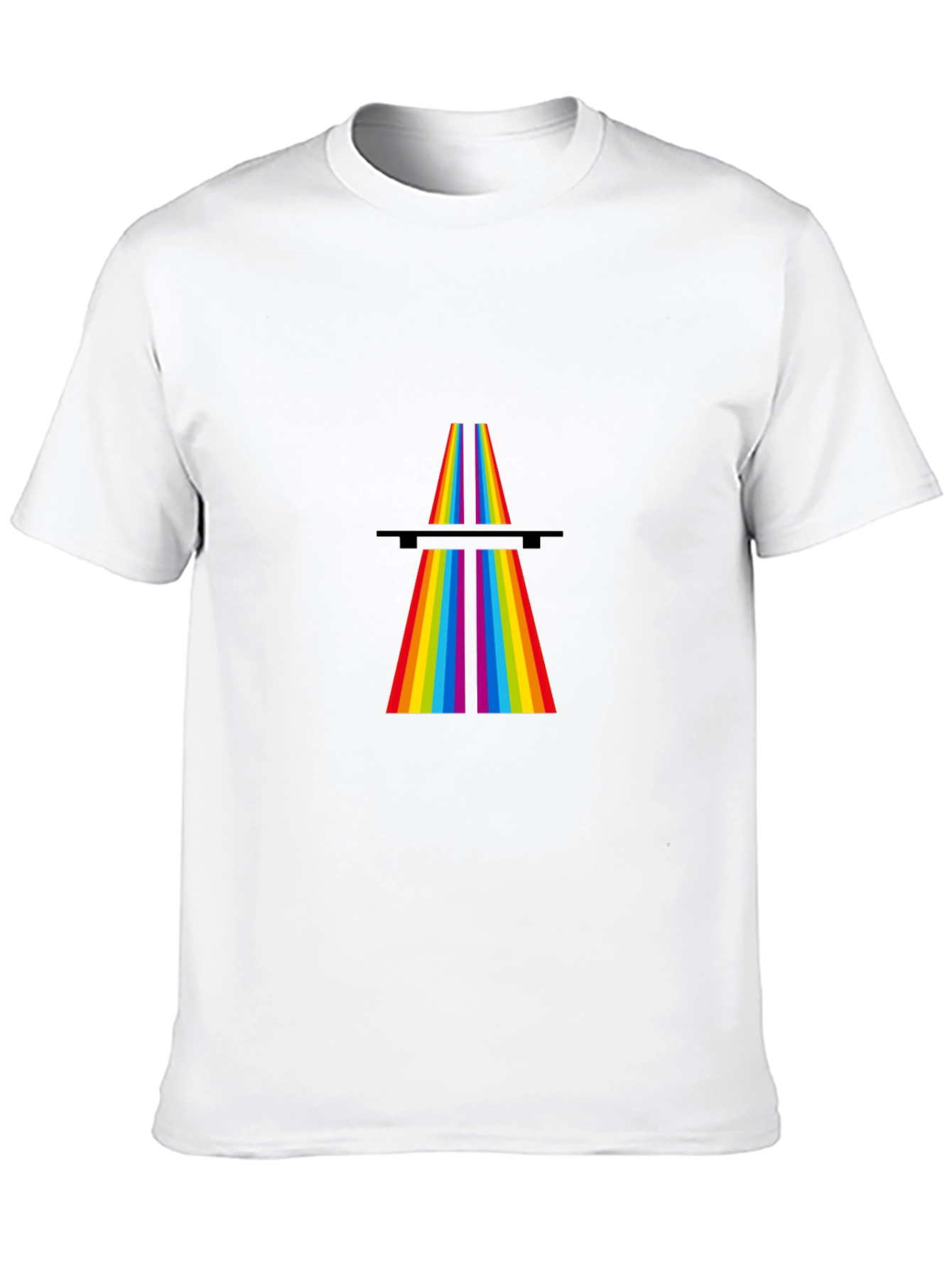 Black Dark Side of the Rainbow T-Shirt - Classic Design view 10