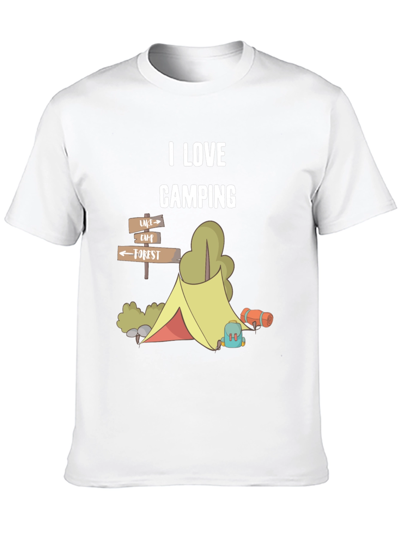 Black I Love Camping Graphic T-Shirt view 10