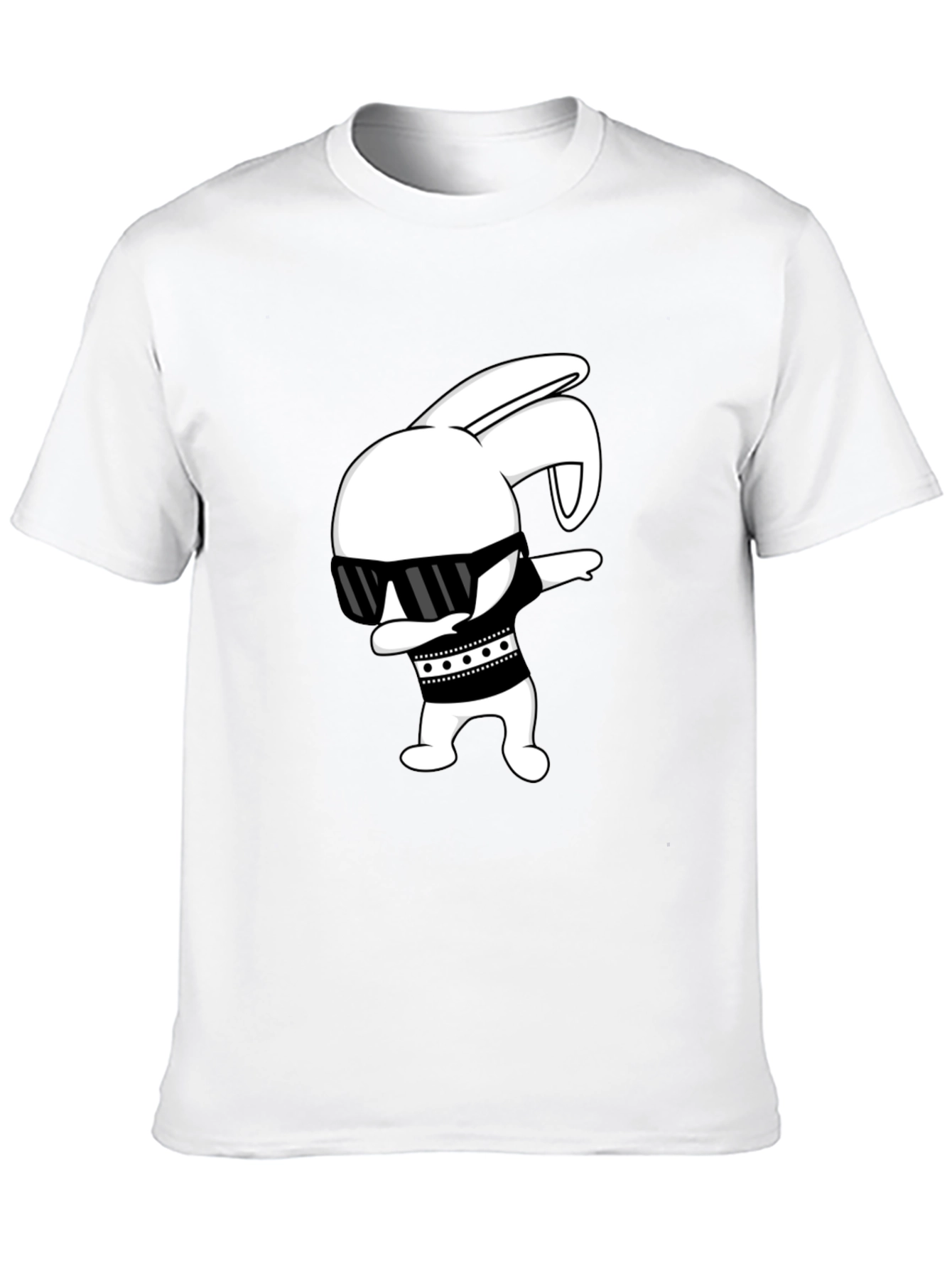 Black Cool Bunny Dab T-Shirt - Black view 10