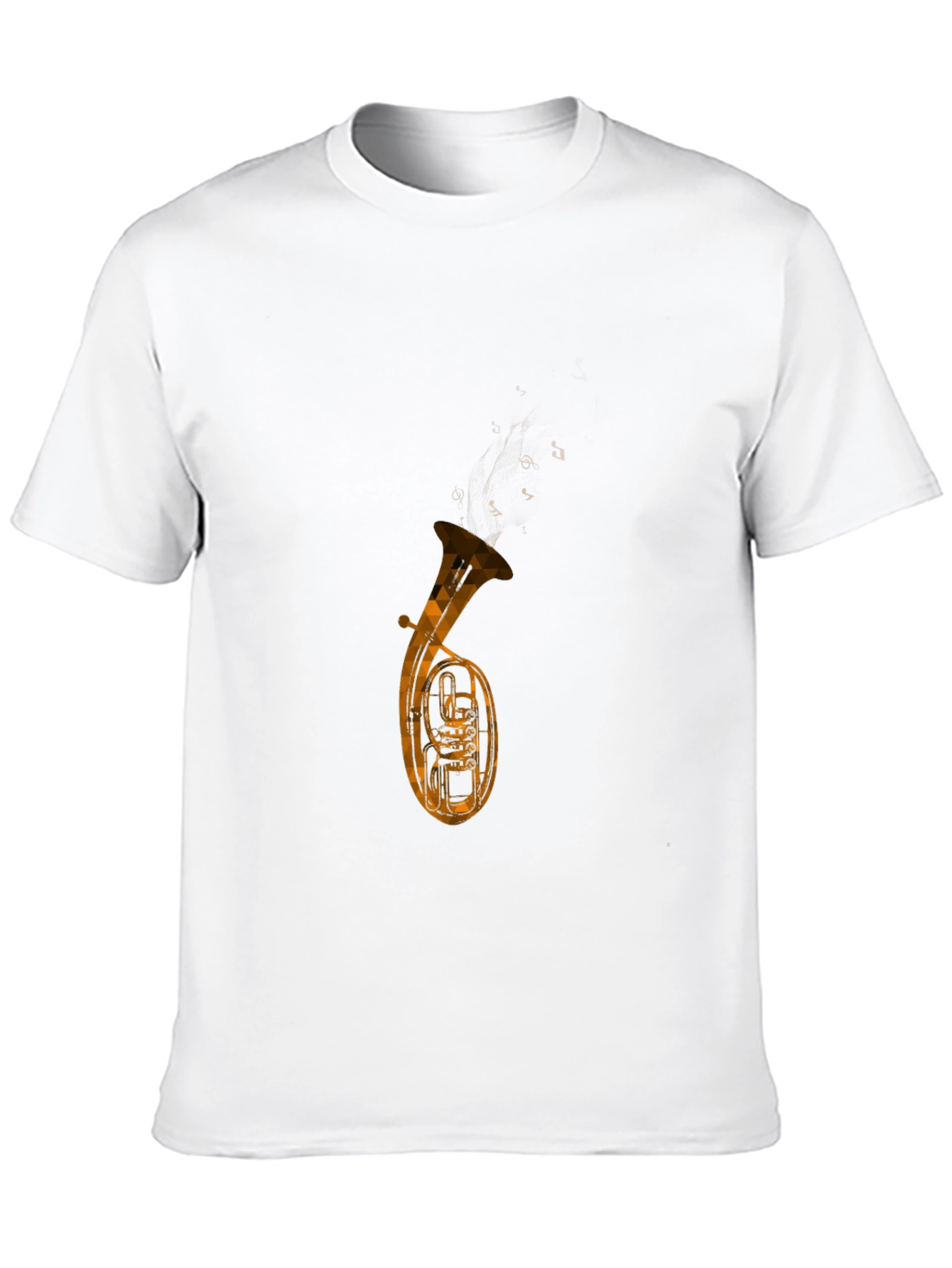 Black Musical Tuba Graphic Tee - Black Cotton Blend view 10