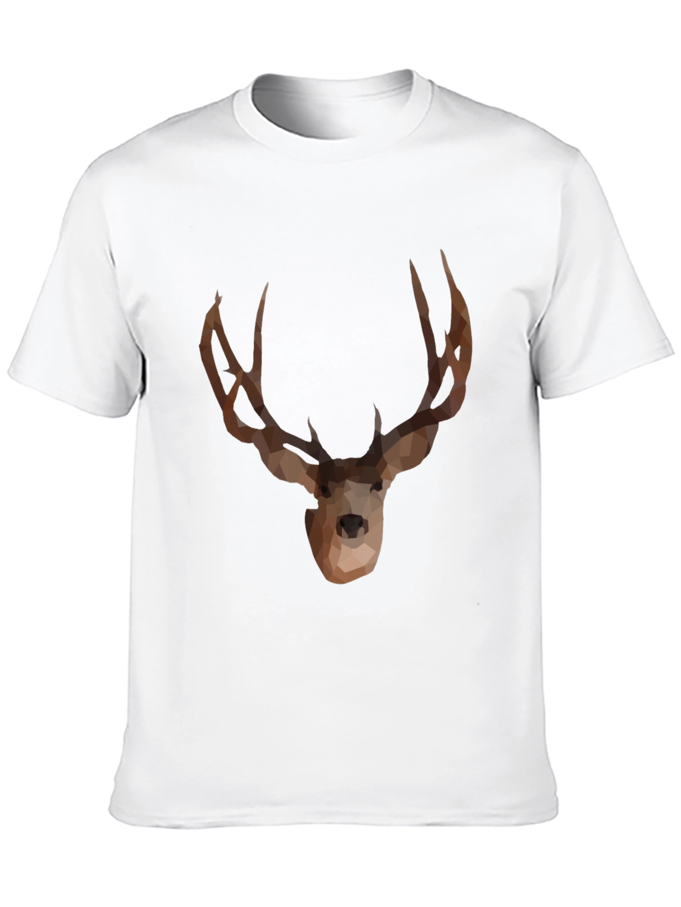 Black Geometric Deer Graphic T-Shirt - Black view 10