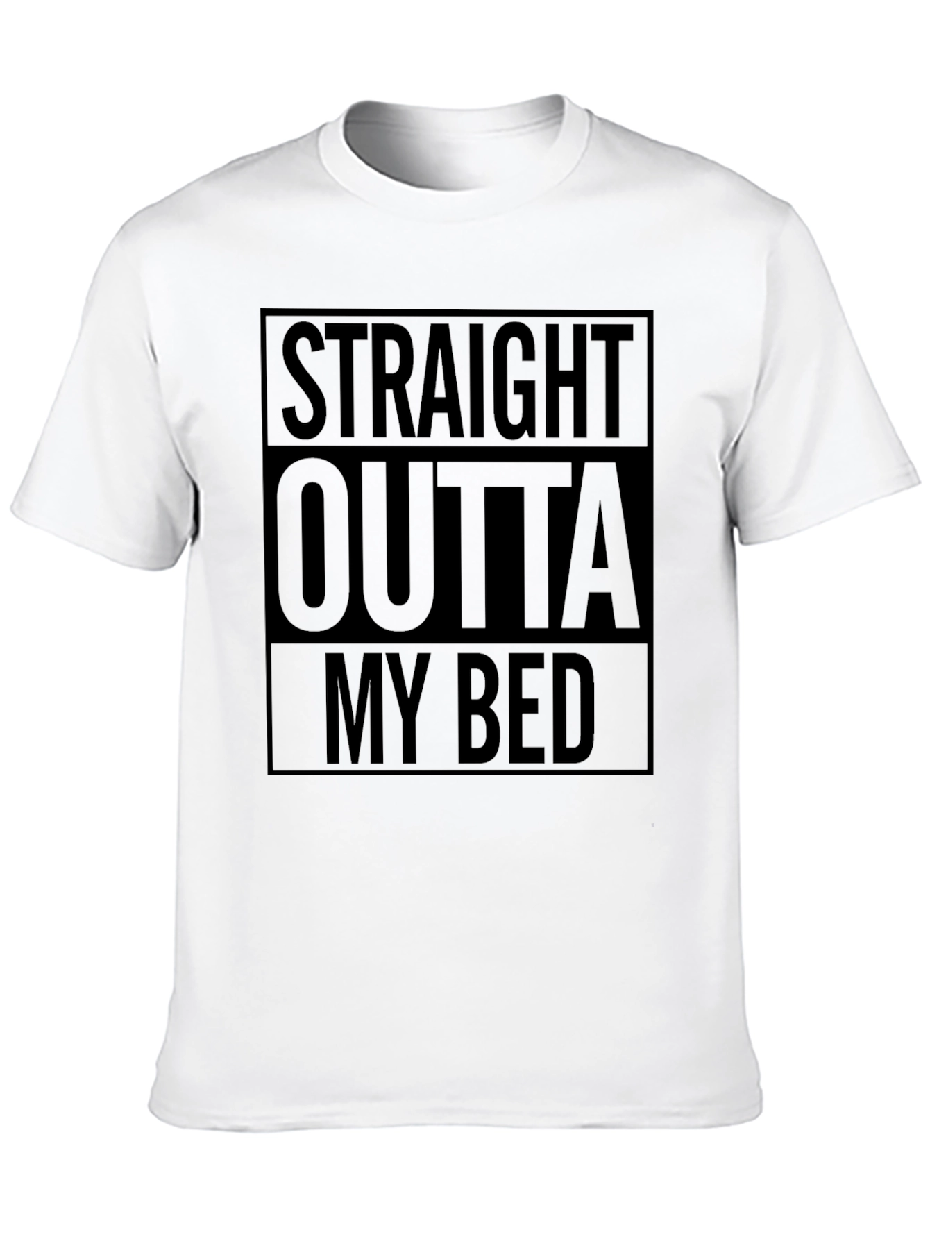 Black Straight Outta My Bed Graphic Tee view 10