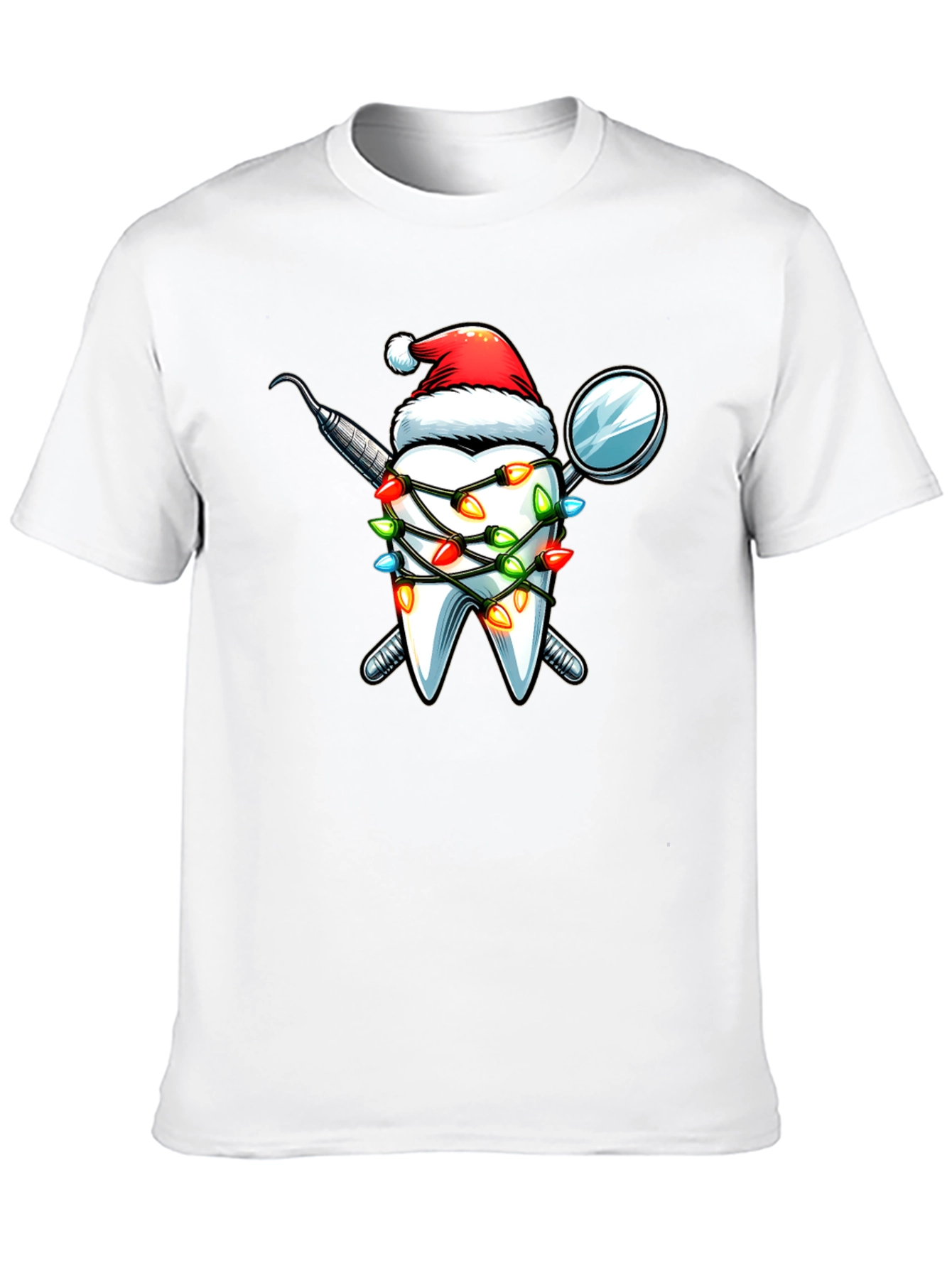 Black Festive Dental Christmas T-Shirt view 10
