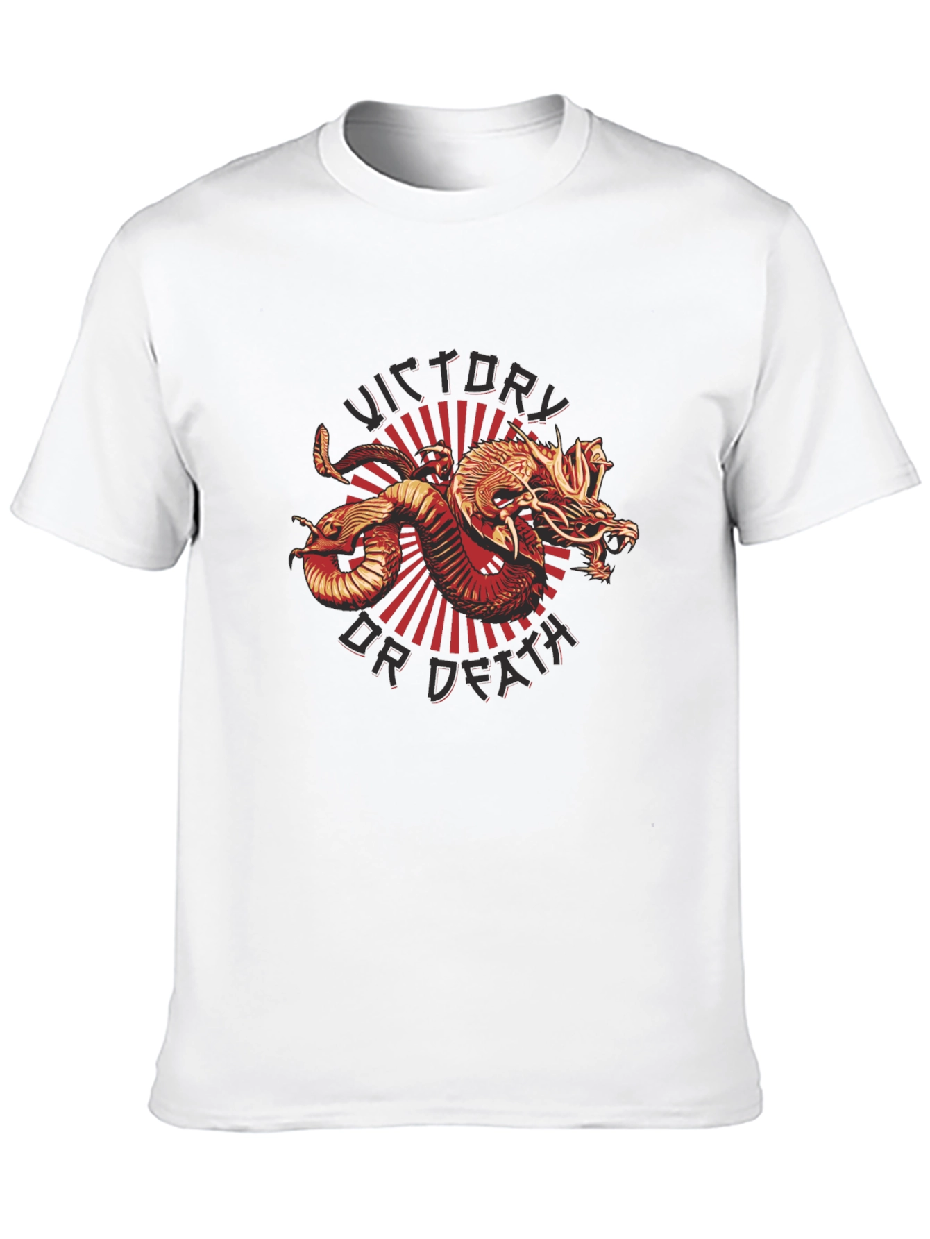 Black Victory or Death Dragon Graphic Tee - Black view 10
