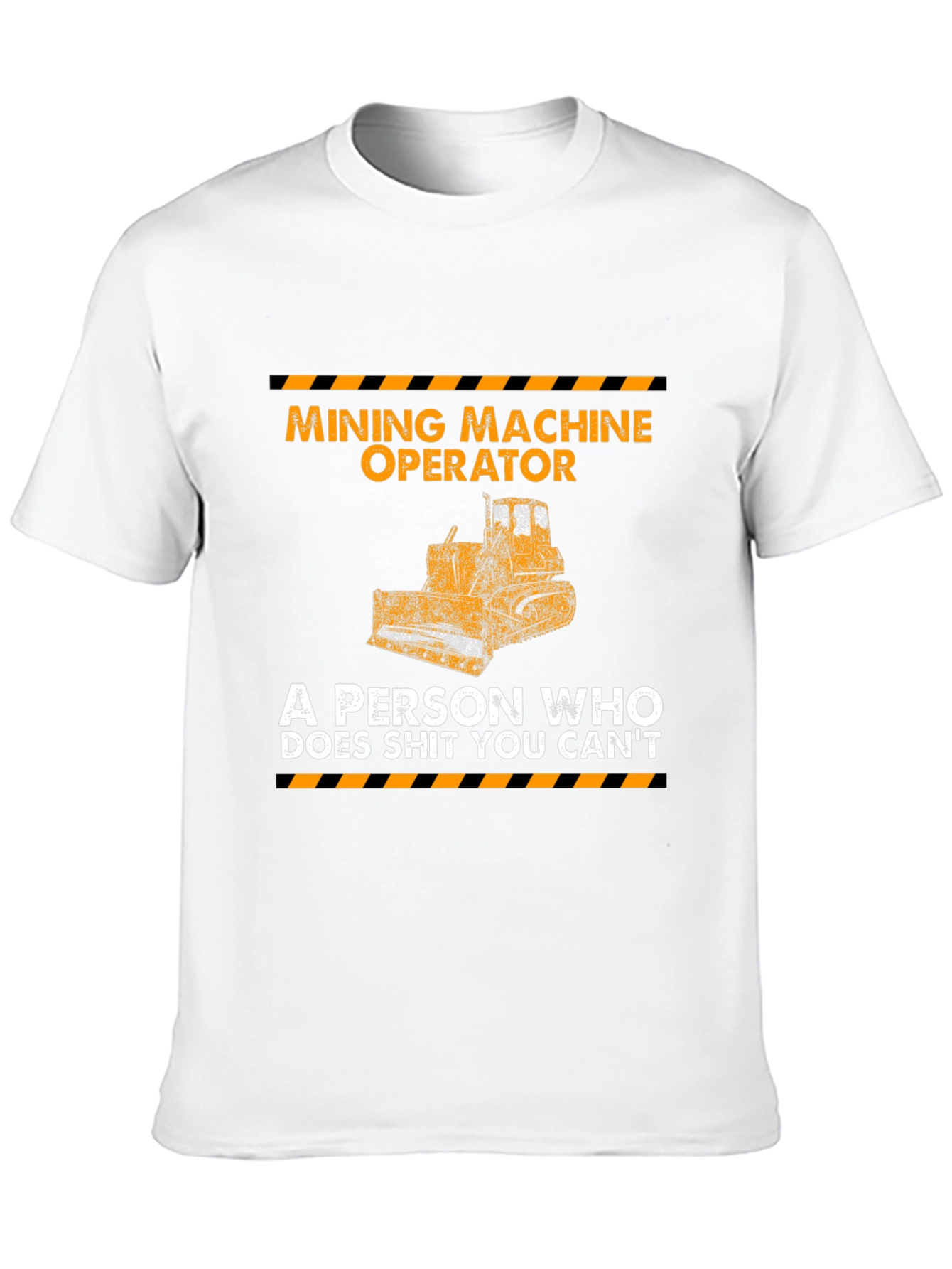 Black Mining Machine Operator Graphic Tee view 10
