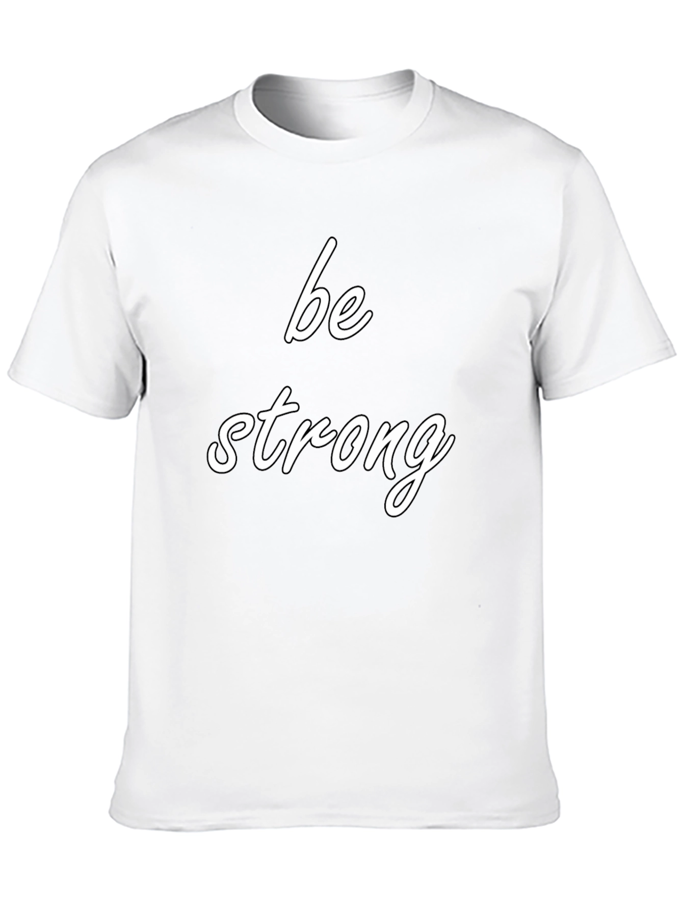 Black Be Strong Graphic Tee - Mens Black Cotton T-Shirt view 10