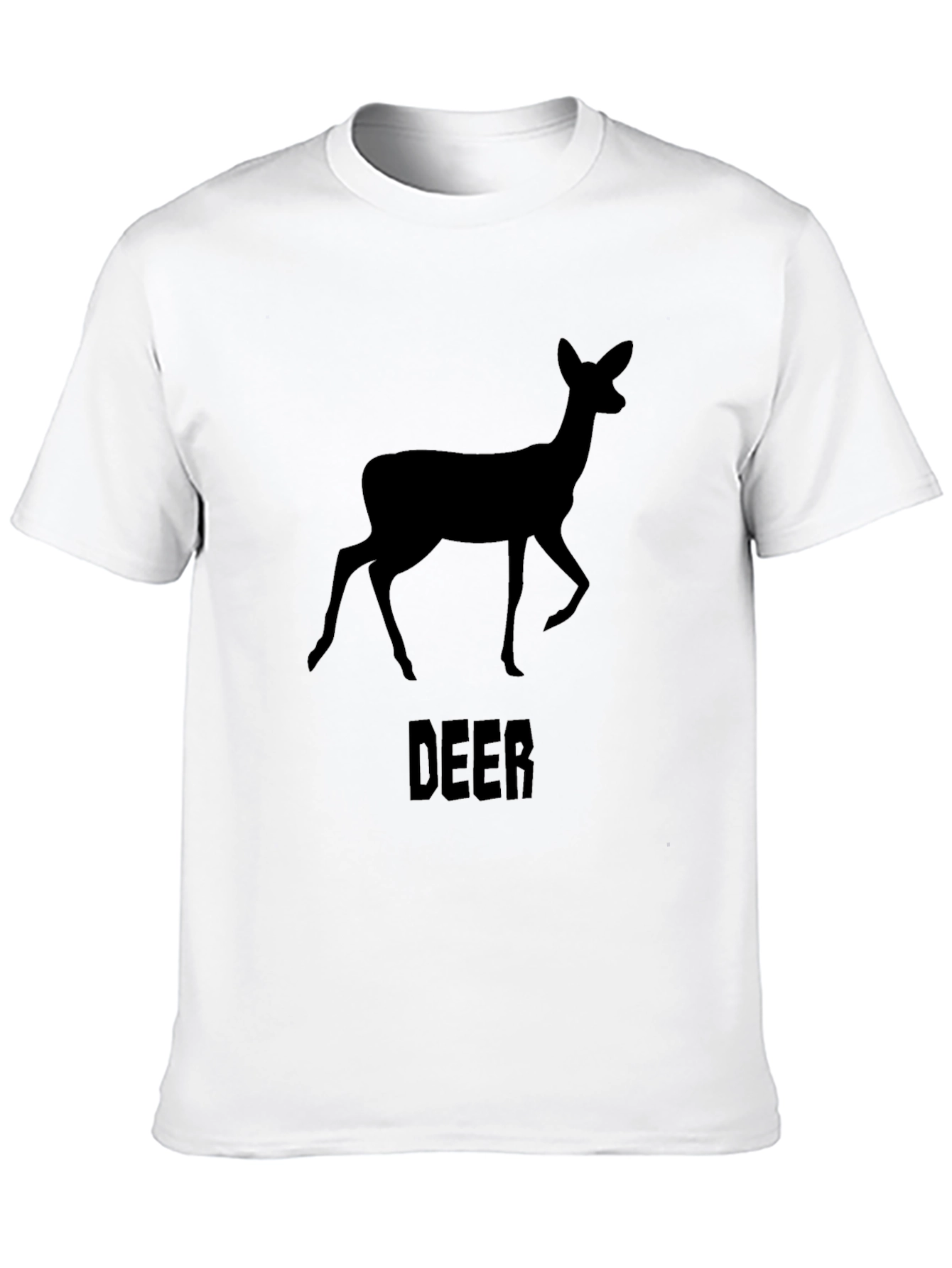 Black Deer Graphic Print Crew Neck T-Shirt view 10