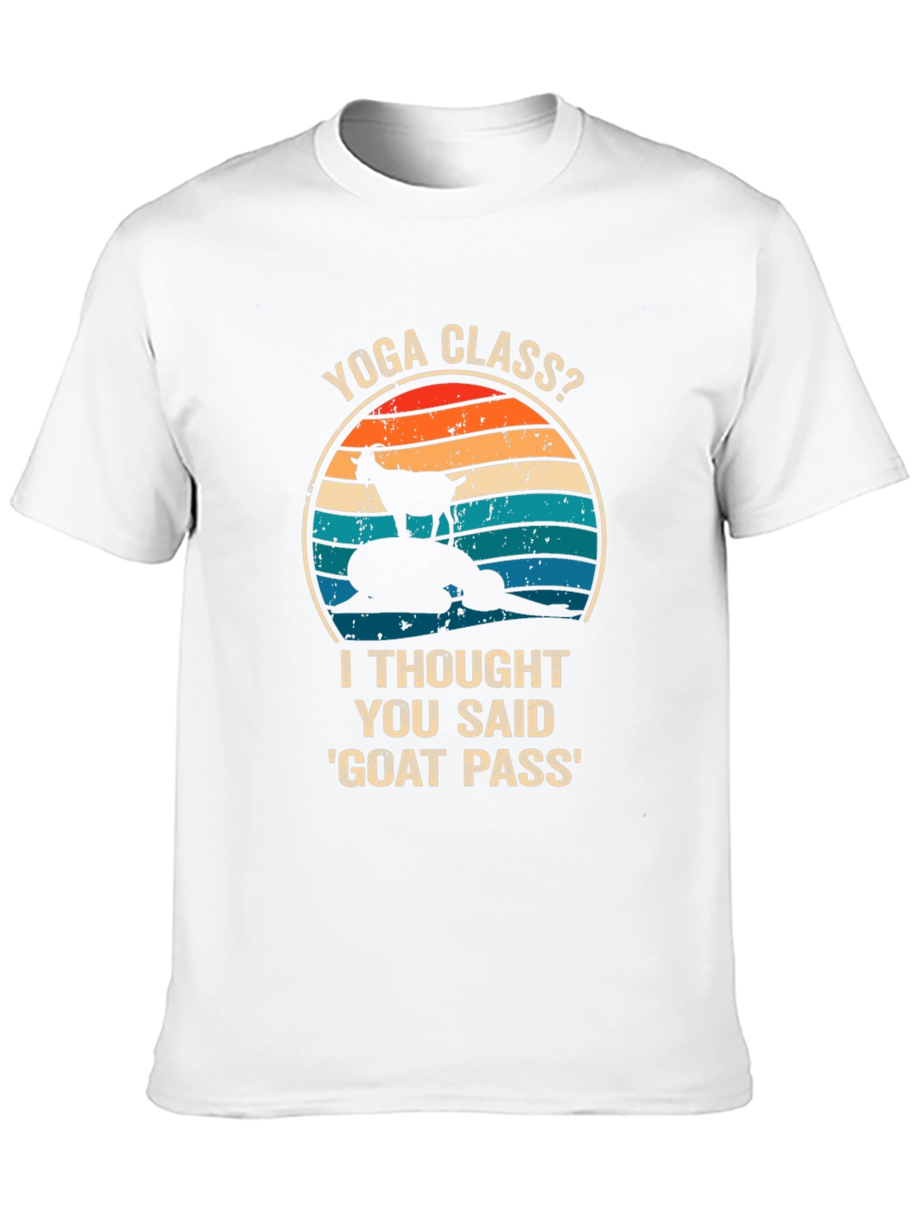Black Yoga Class? Goat Pass Funny Graphic Tee view 10