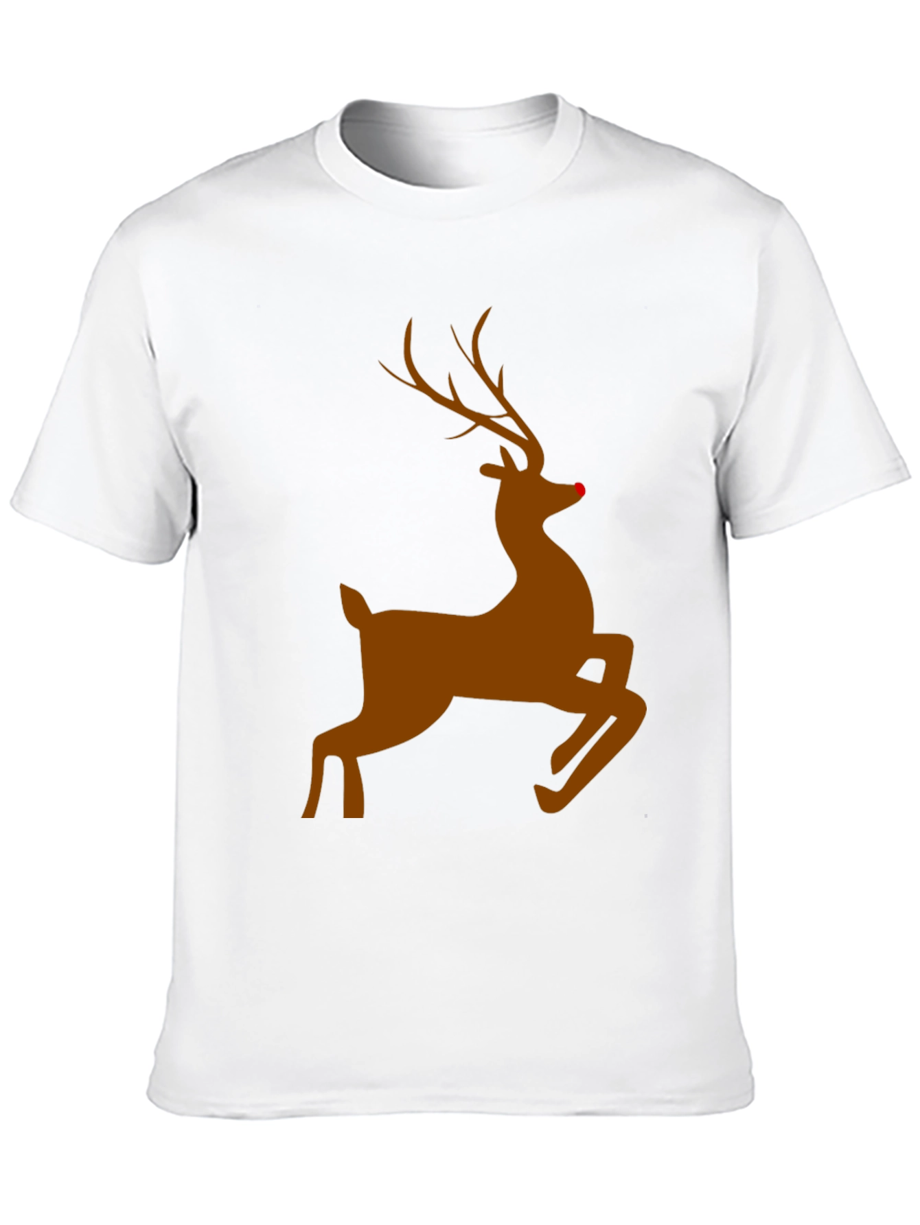 Black Rudolph Red-Nosed Reindeer Christmas T-Shirt view 10