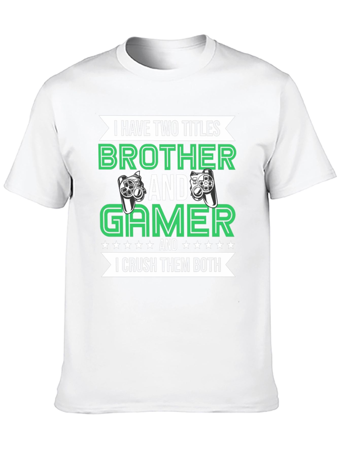 Black Brother and Gamer T-Shirt: I Crush Them Both! view 10
