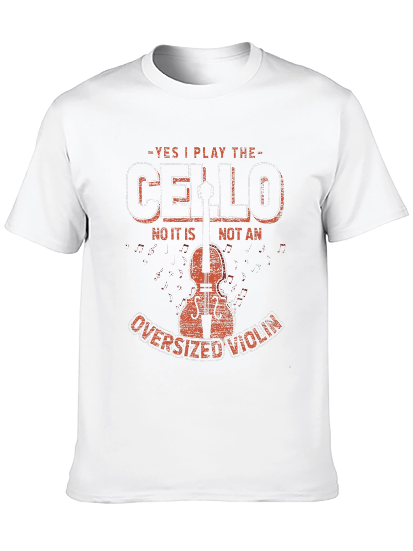 Black Cello Player T-Shirt - Oversized Violin Funny Tee view 10