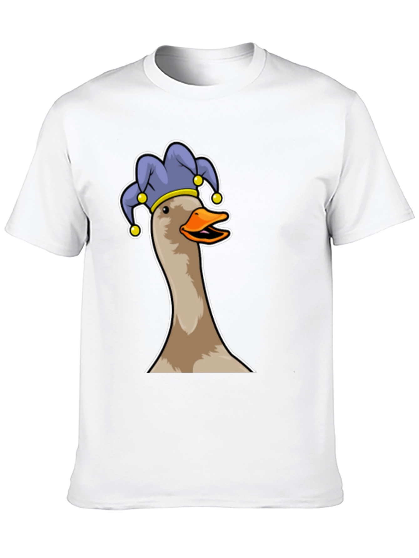 Black Goose Jester T-Shirt - Funny Cartoon Tee view 10