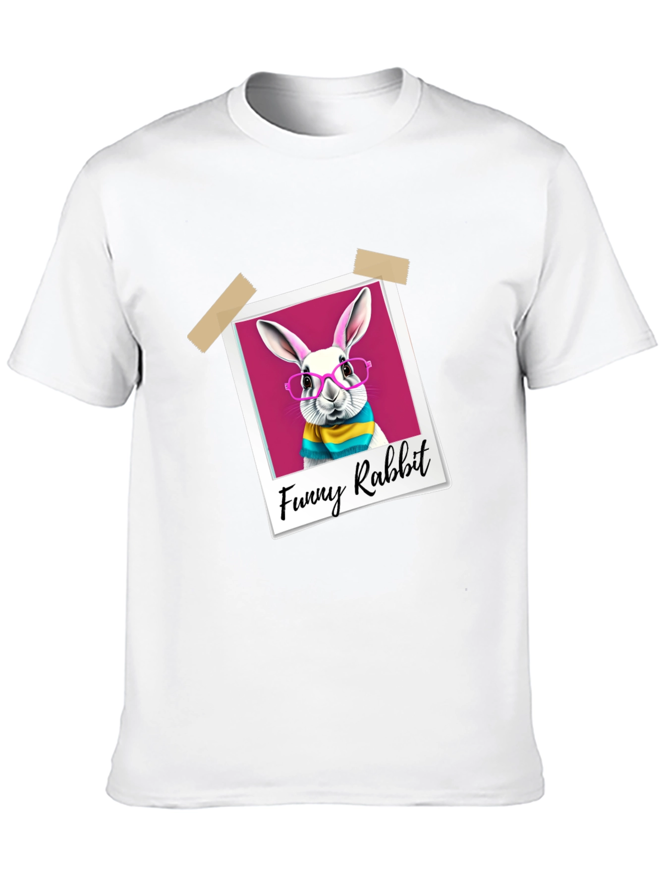 Black Funny Rabbit Graphic T-Shirt view 10