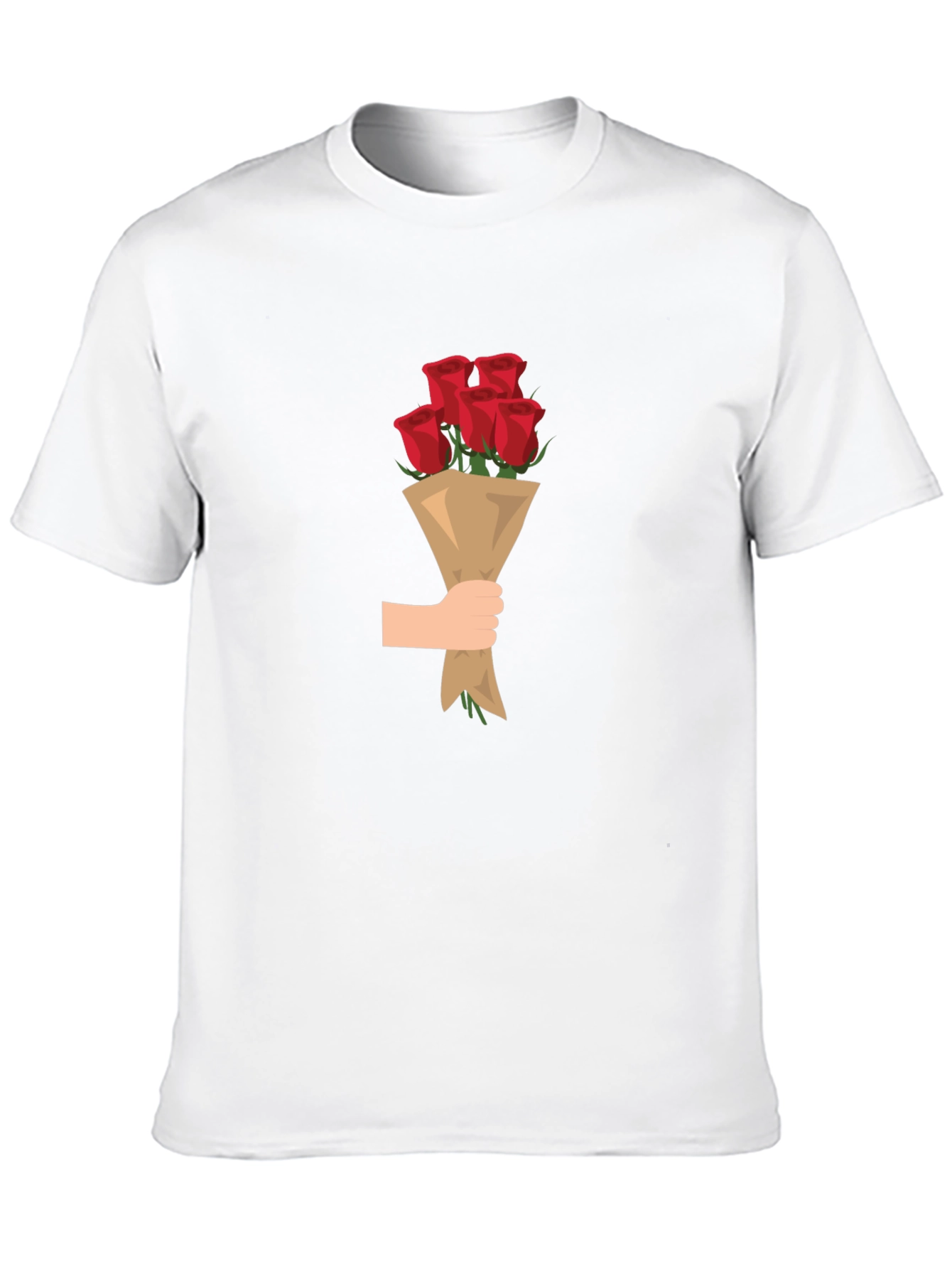 Black Black T-Shirt with Roses Bouquet Graphic view 10