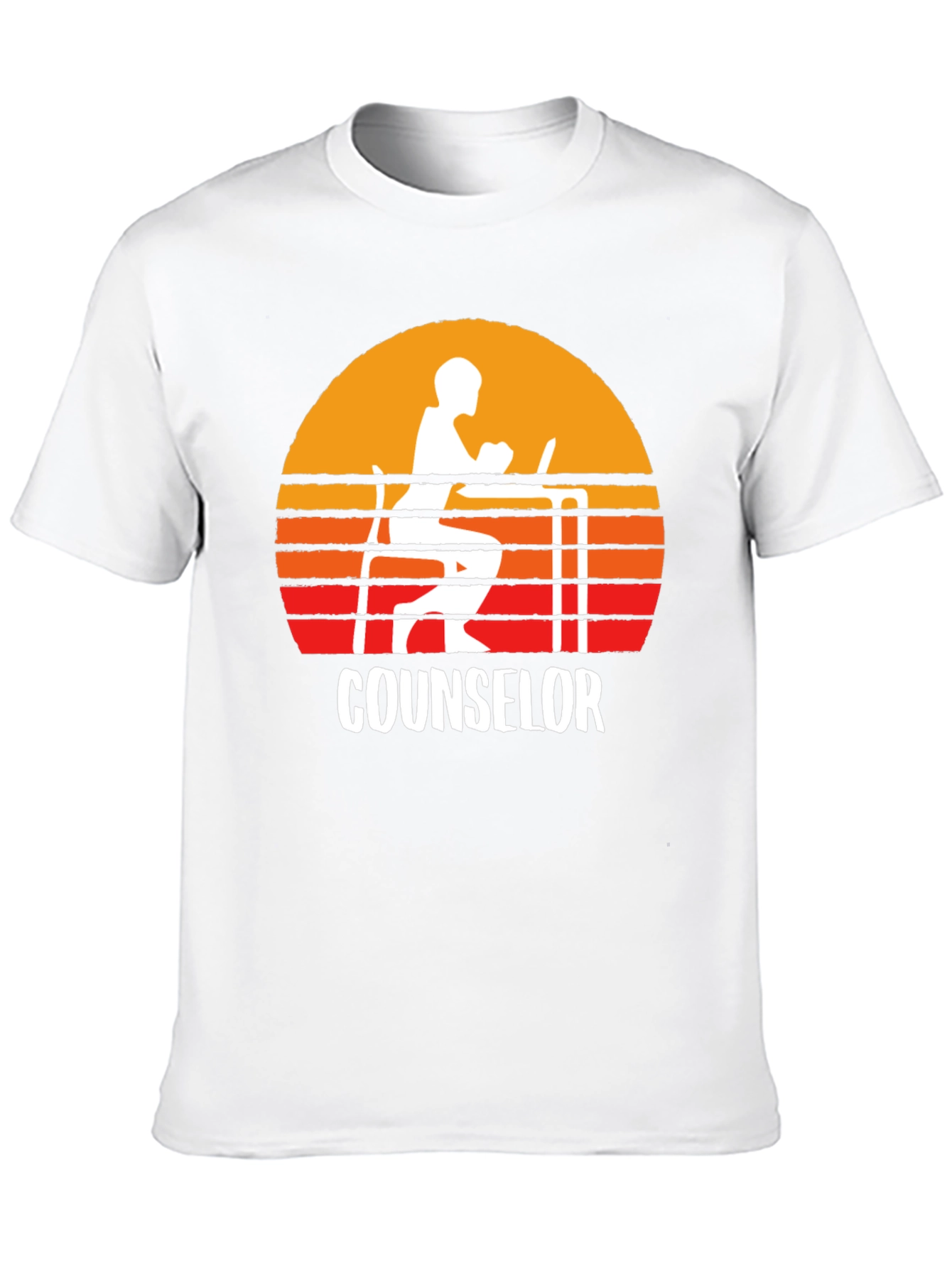 Black Counselor Sunset Graphic T-Shirt view 10