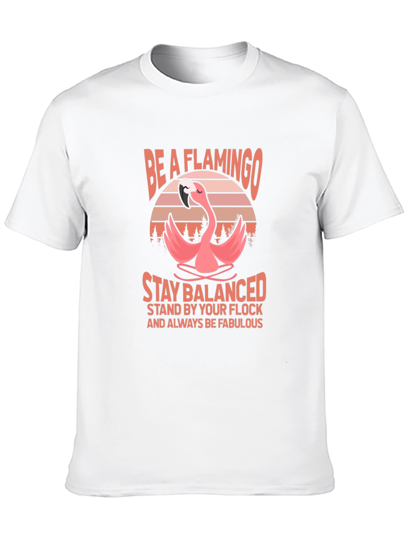 Black Be A Flamingo T-Shirt - Stay Balanced view 10