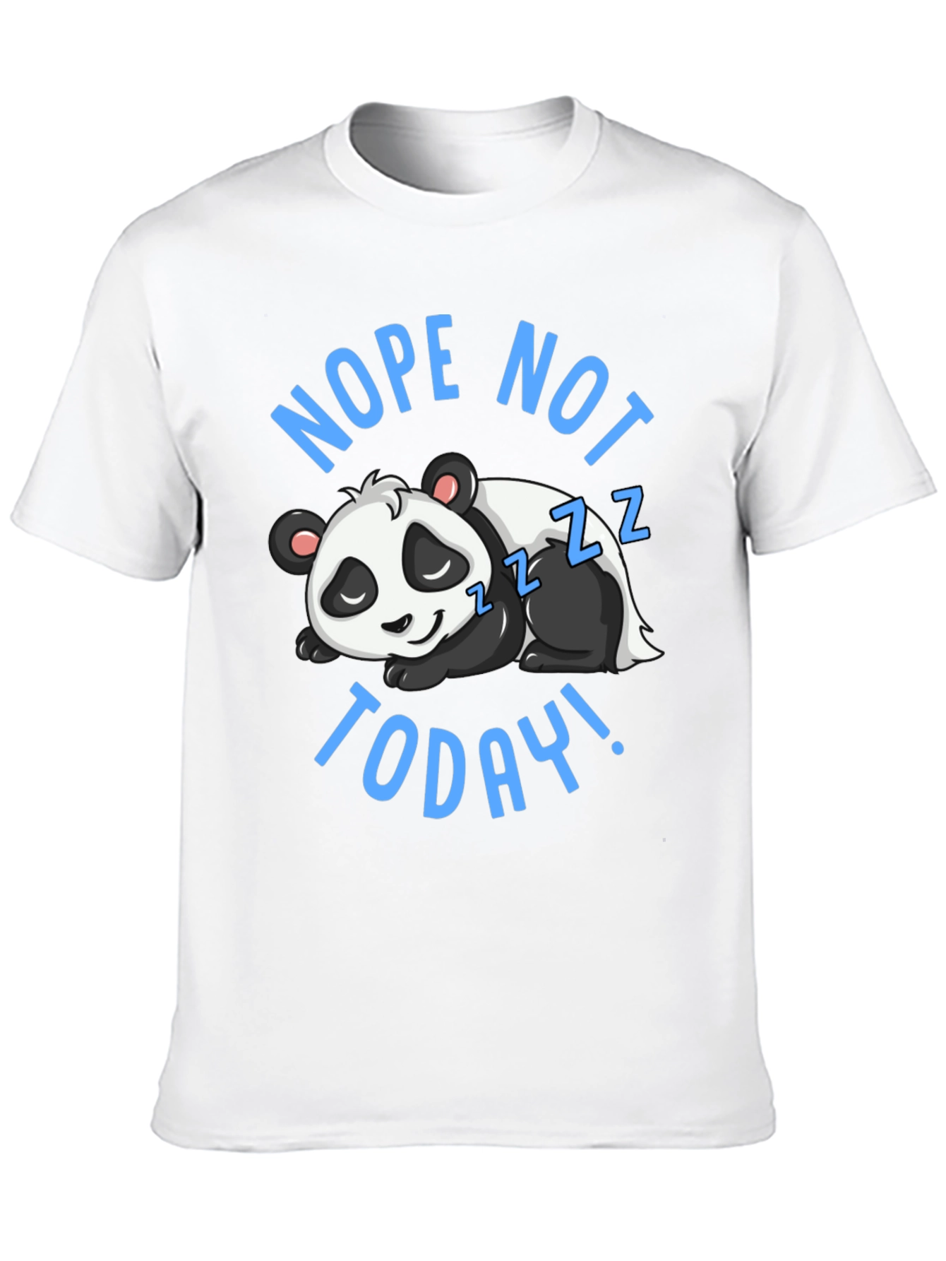 Black Nope Not Today Panda Graphic T-Shirt view 10
