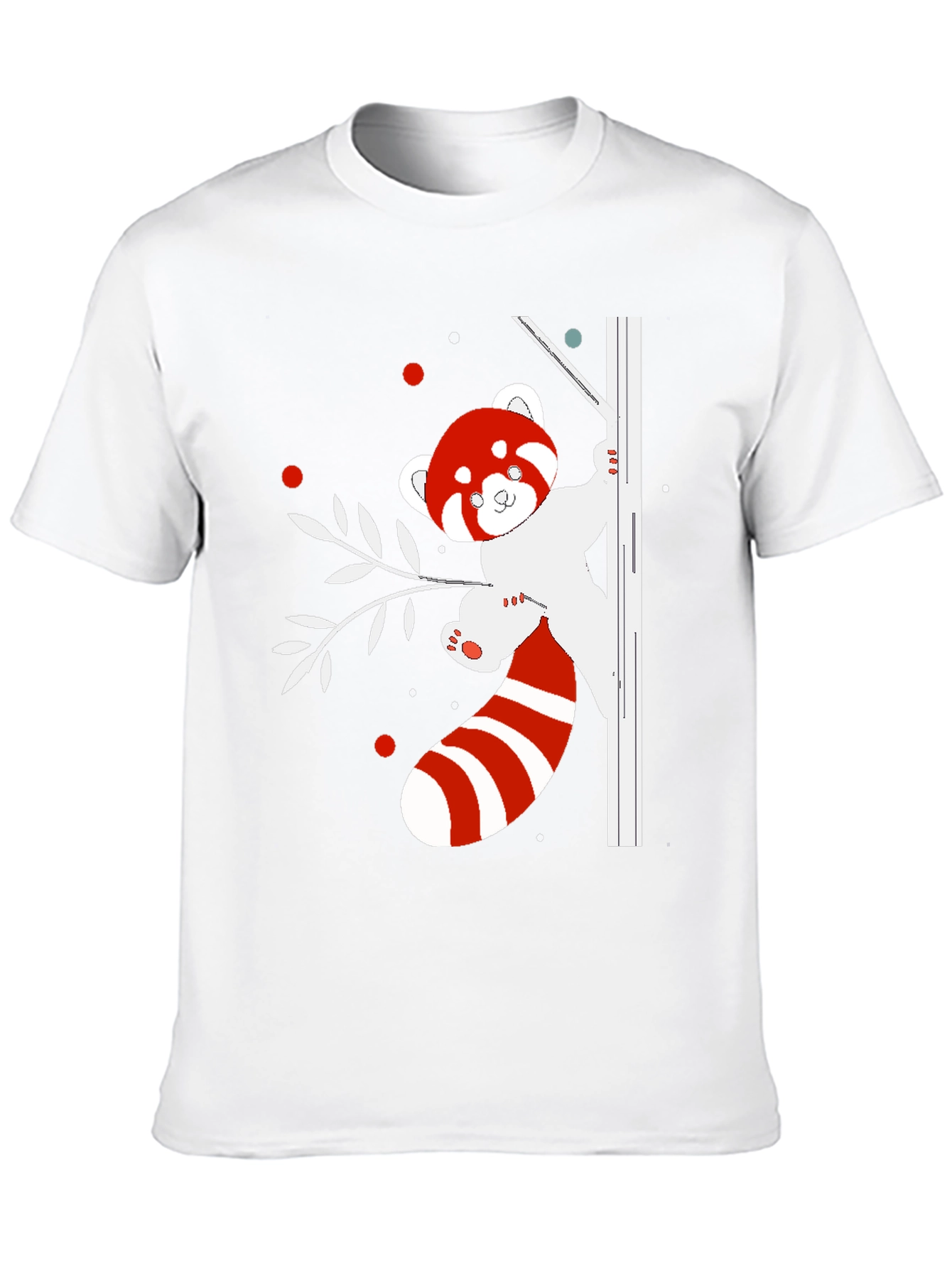 Black Red Panda T-Shirt - Cute Animal Design view 10