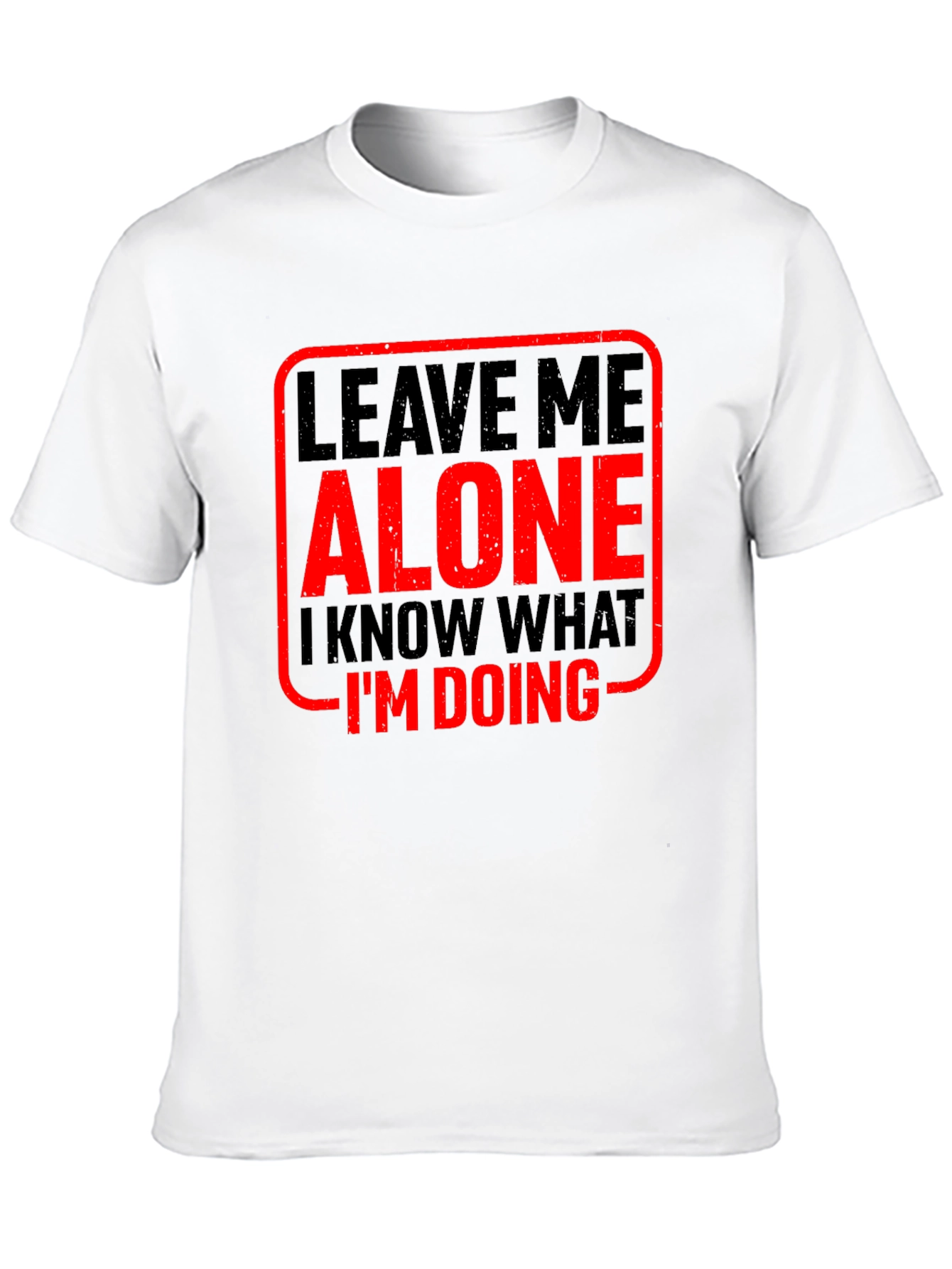 Black Leave Me Alone Graphic Tee - Mens Black Cotton T-Shirt view 10