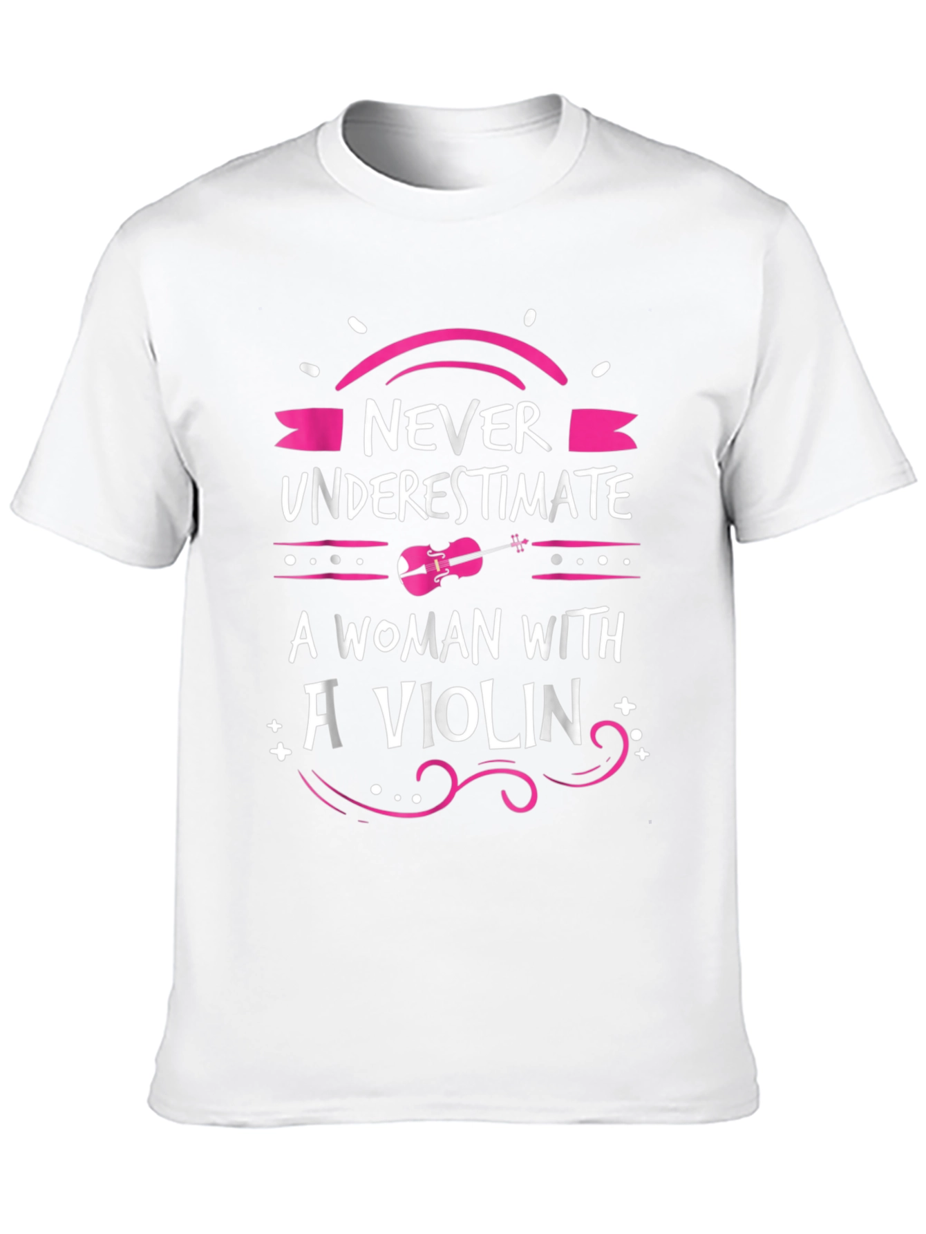 Black Never Underestimate A Woman With A Violin Graphic T-Shirt view 10