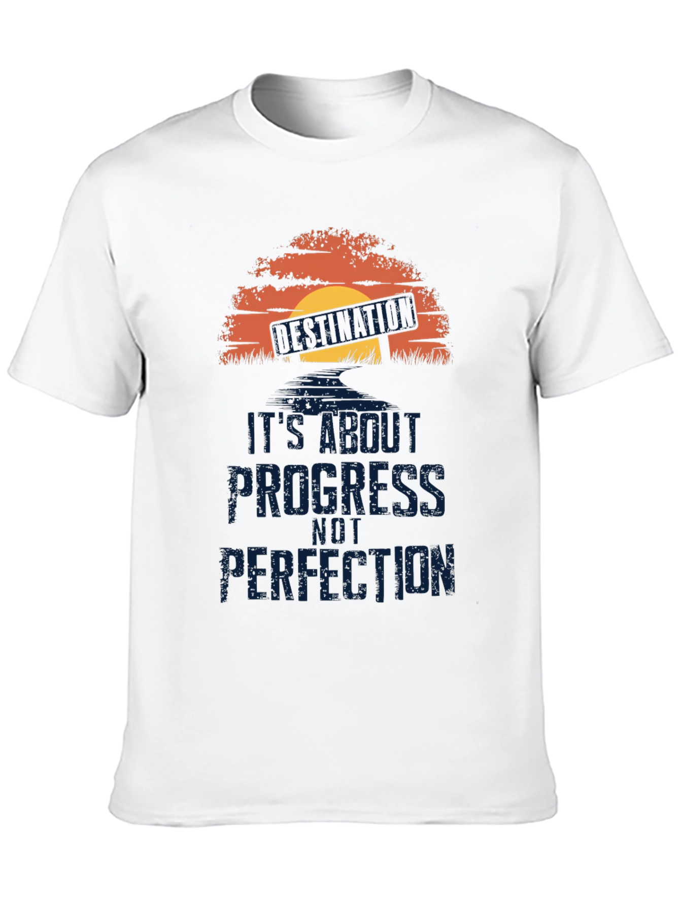 Black Progress Not Perfection T-Shirt - Motivational Graphic Tee view 10