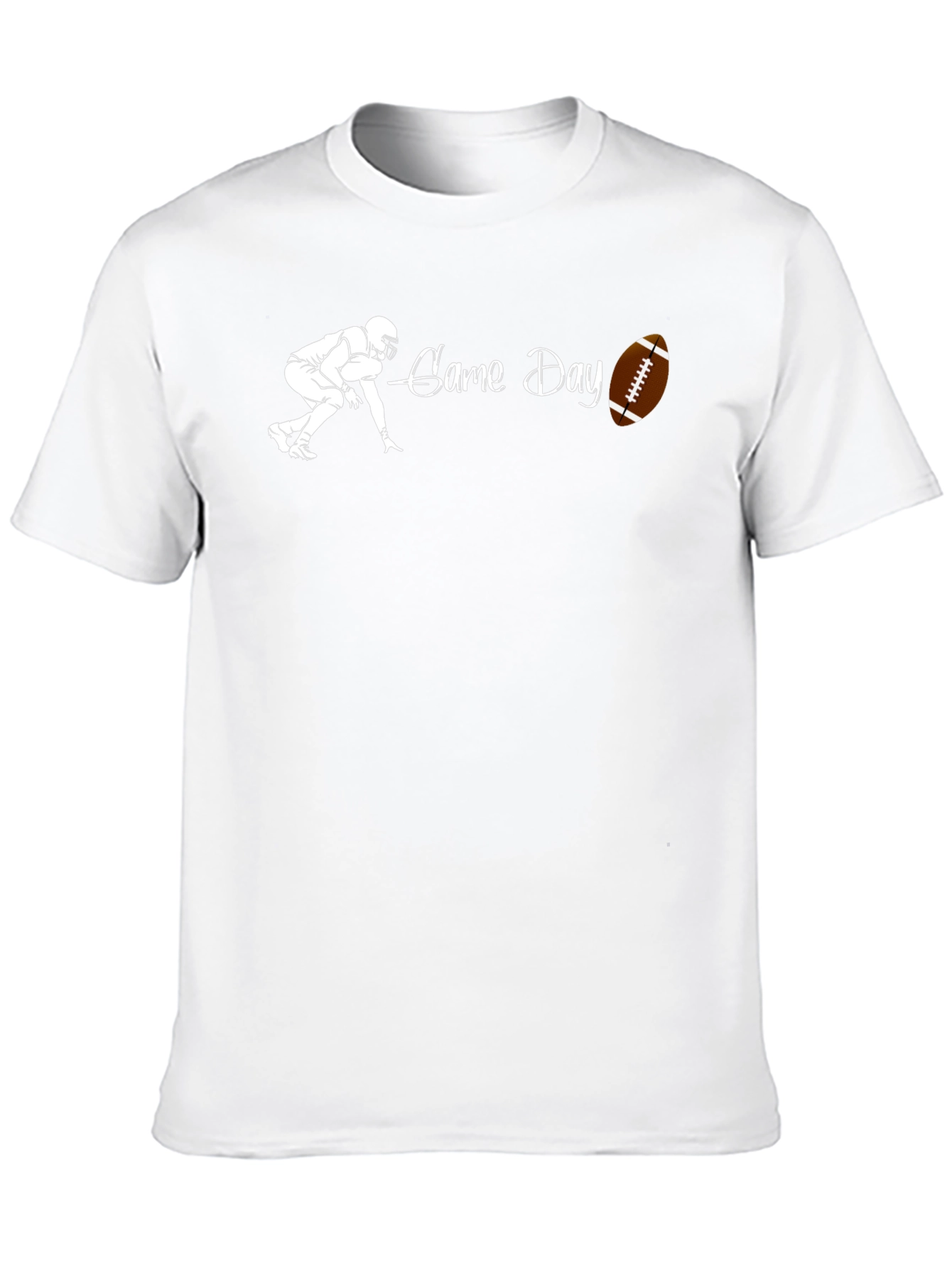 Black Game Day Football Graphic T-Shirt view 10