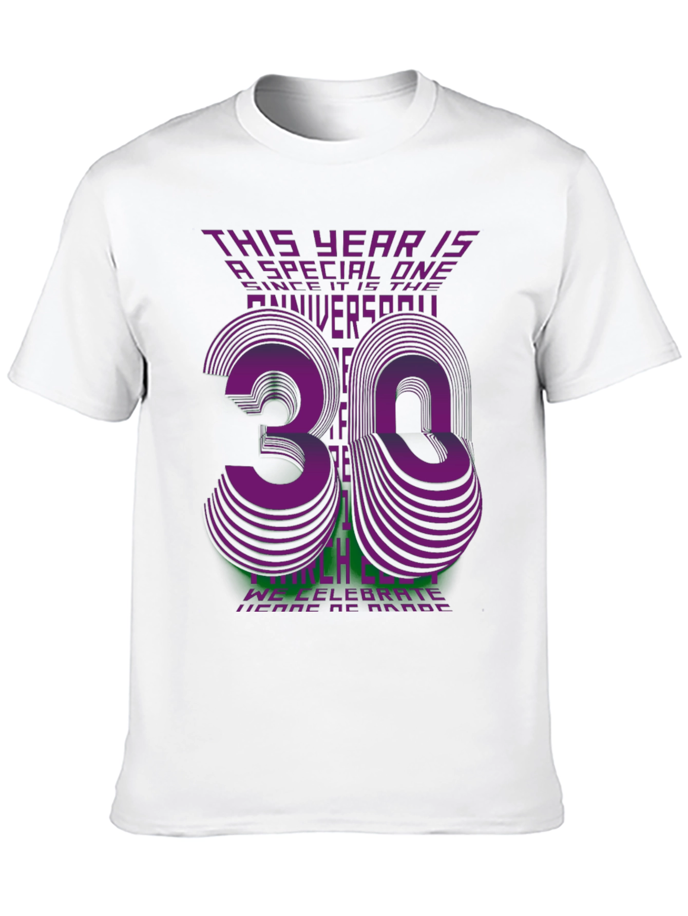 Black 30th Anniversary Celebration T-Shirt view 10