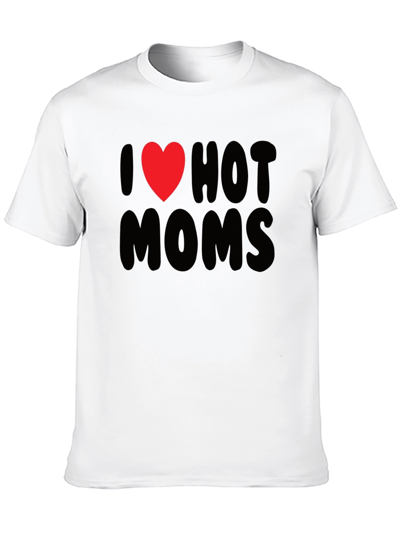 Black I Heart Hot Moms Graphic Tee - Black T-Shirt view 10