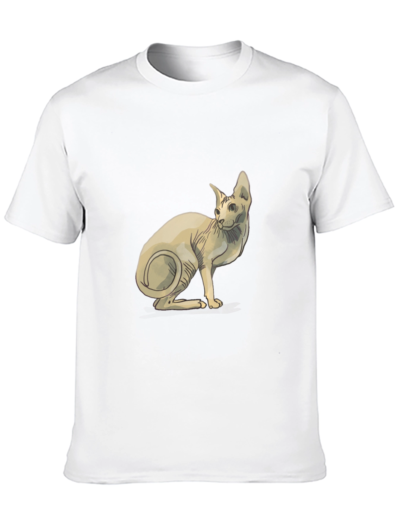 Black Sphynx Cat Graphic Tee - Unique Design view 10