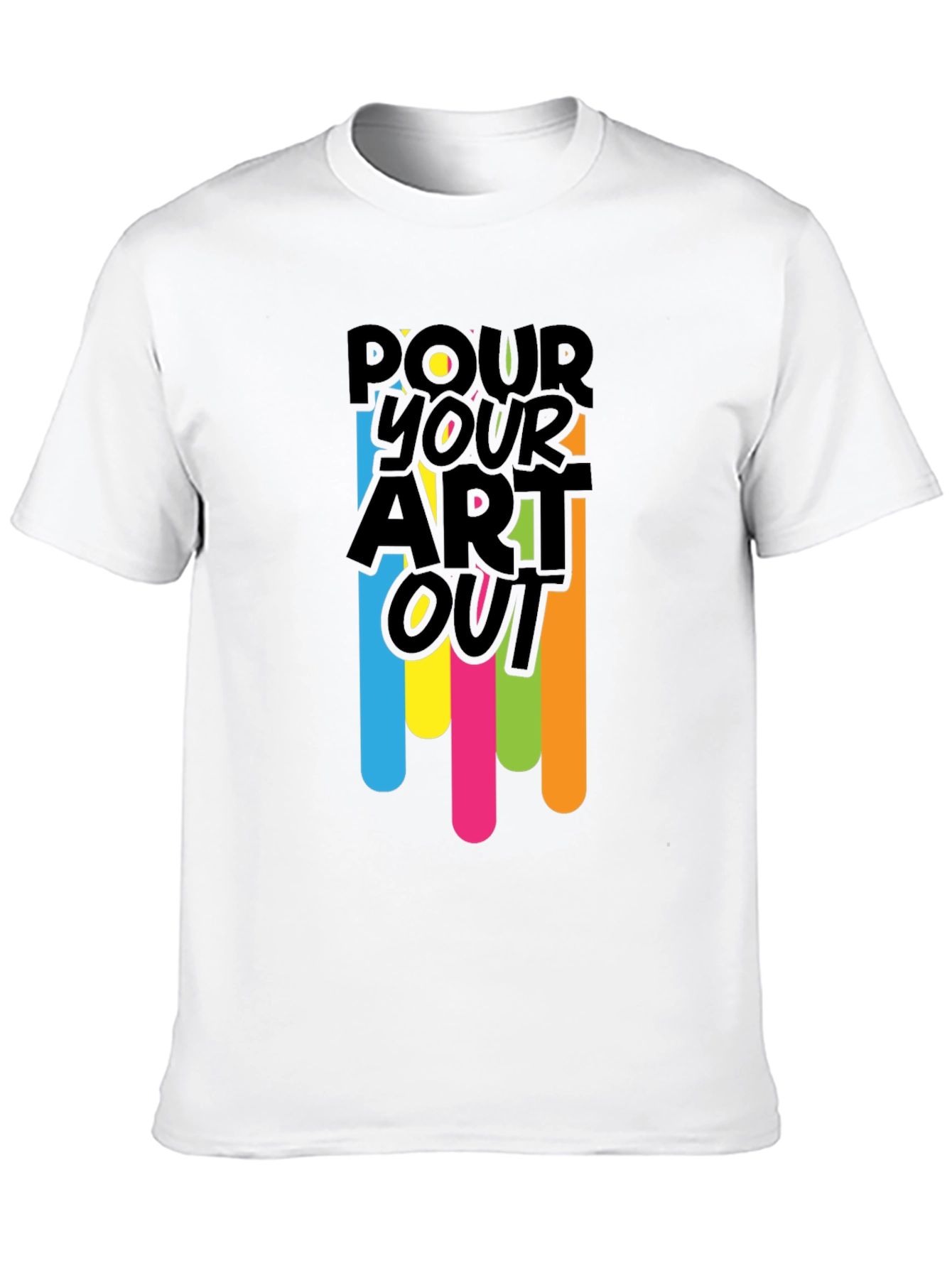 Black Pour Your Art Out - Black Graphic T-Shirt view 10