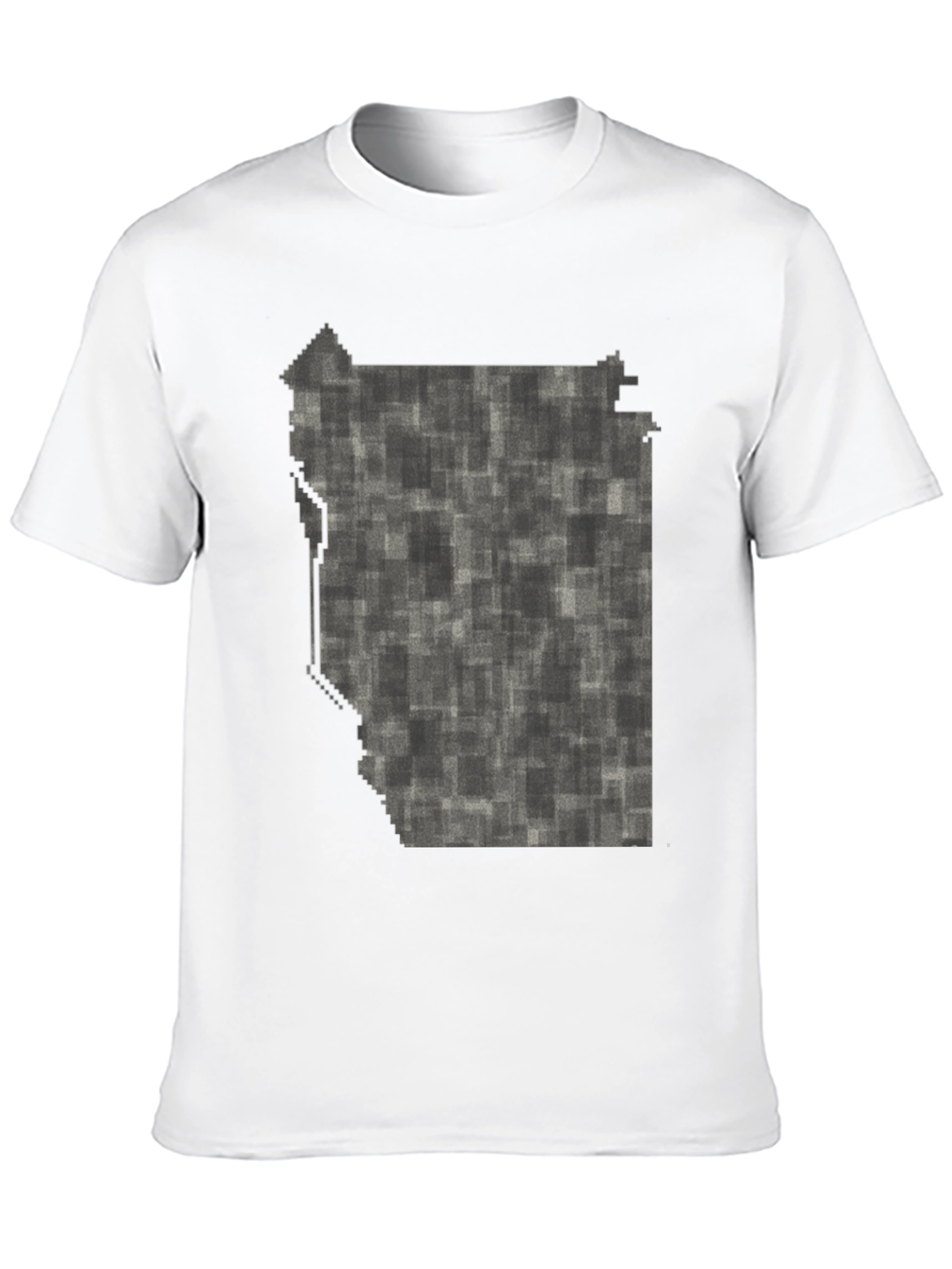 Modern Abstract Pixelated T-Shirt - Black - 10